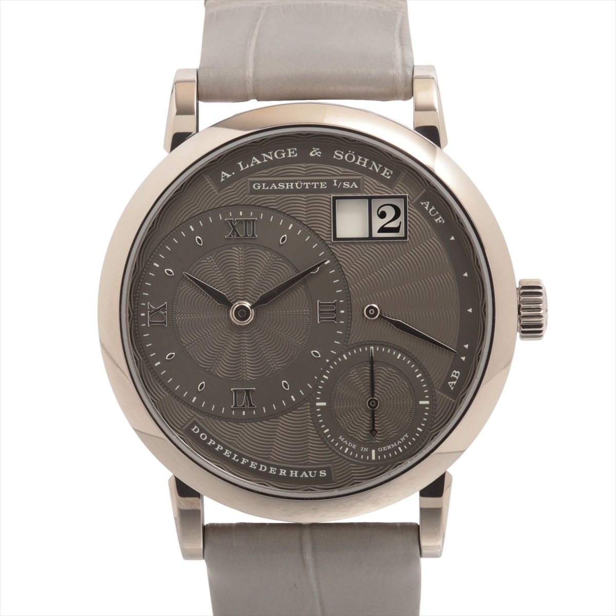 A.LANGE & SOHNE - 【中古】ランゲ&ゾーネ リトルランゲ1 181.038/LS1813AA WG WG×革 手巻き グレー文字盤