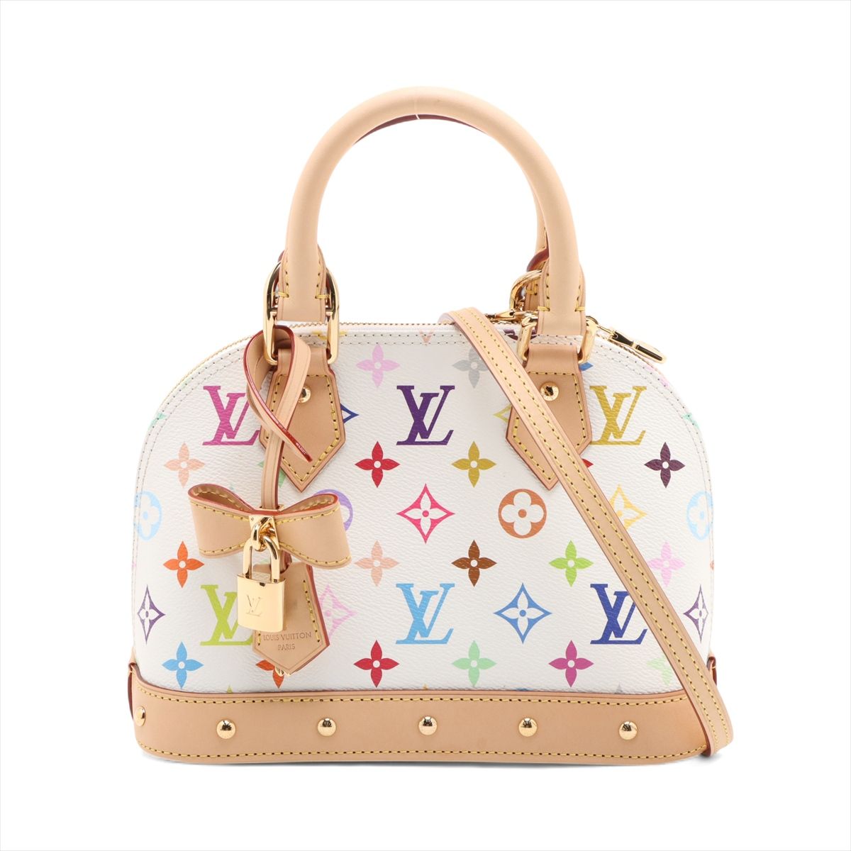 乐天商城 - 【中古】ヴィトン×村上隆 LV×TM アルマBB M13078 ホワイト RFID反応あり