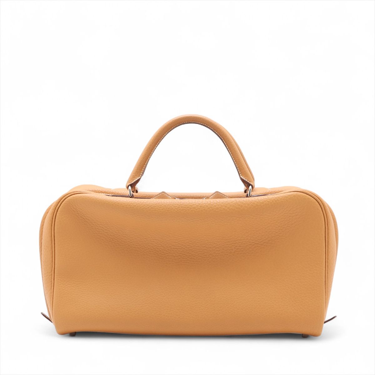 N - 【中古】エルメス サックアンヴィ フィヨルド ナチュラル シルバー金具 □K:2007年 ソルド品