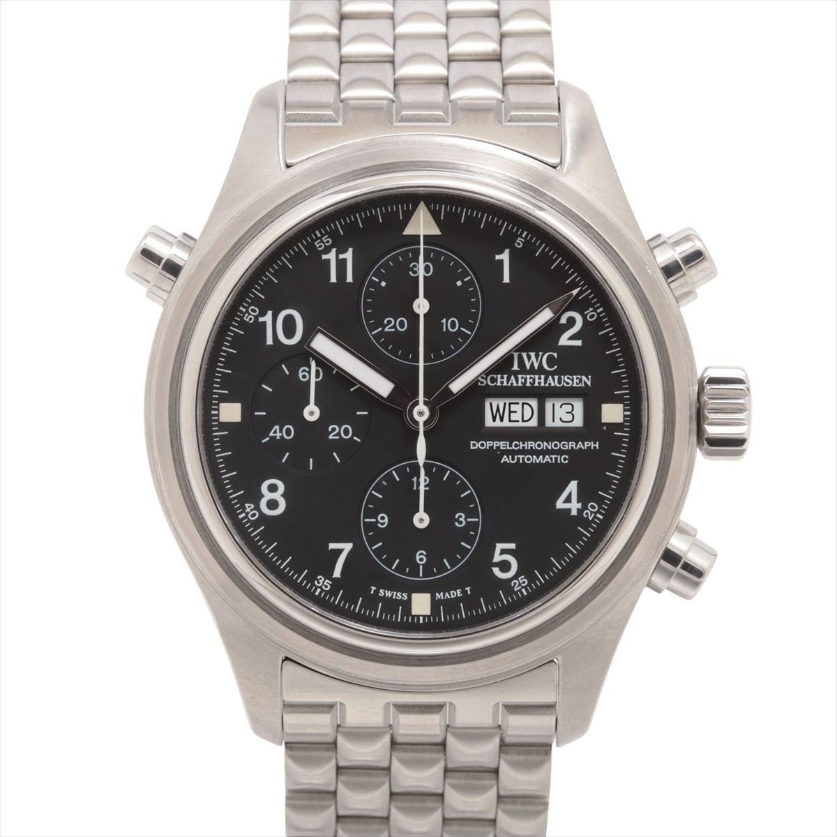 Other - 【中古】IWC ドッペルクロノグラフ IW371319 SS SS AT ブラック文字盤