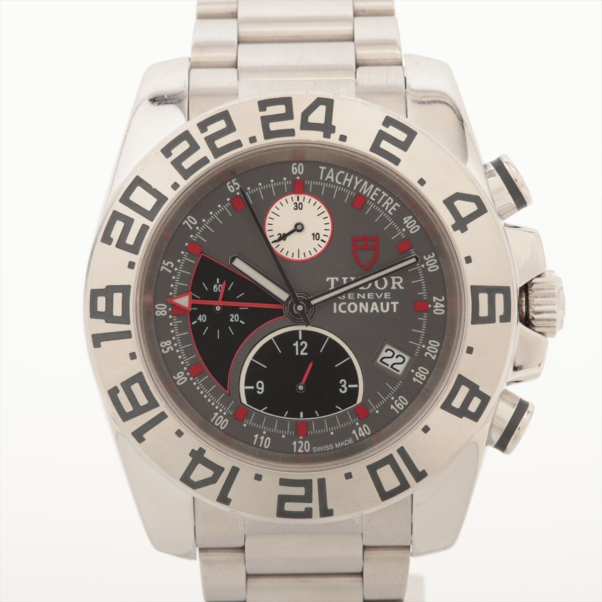 【中古】チュードル アイコノート 20400 SS SS AT グレー文字盤