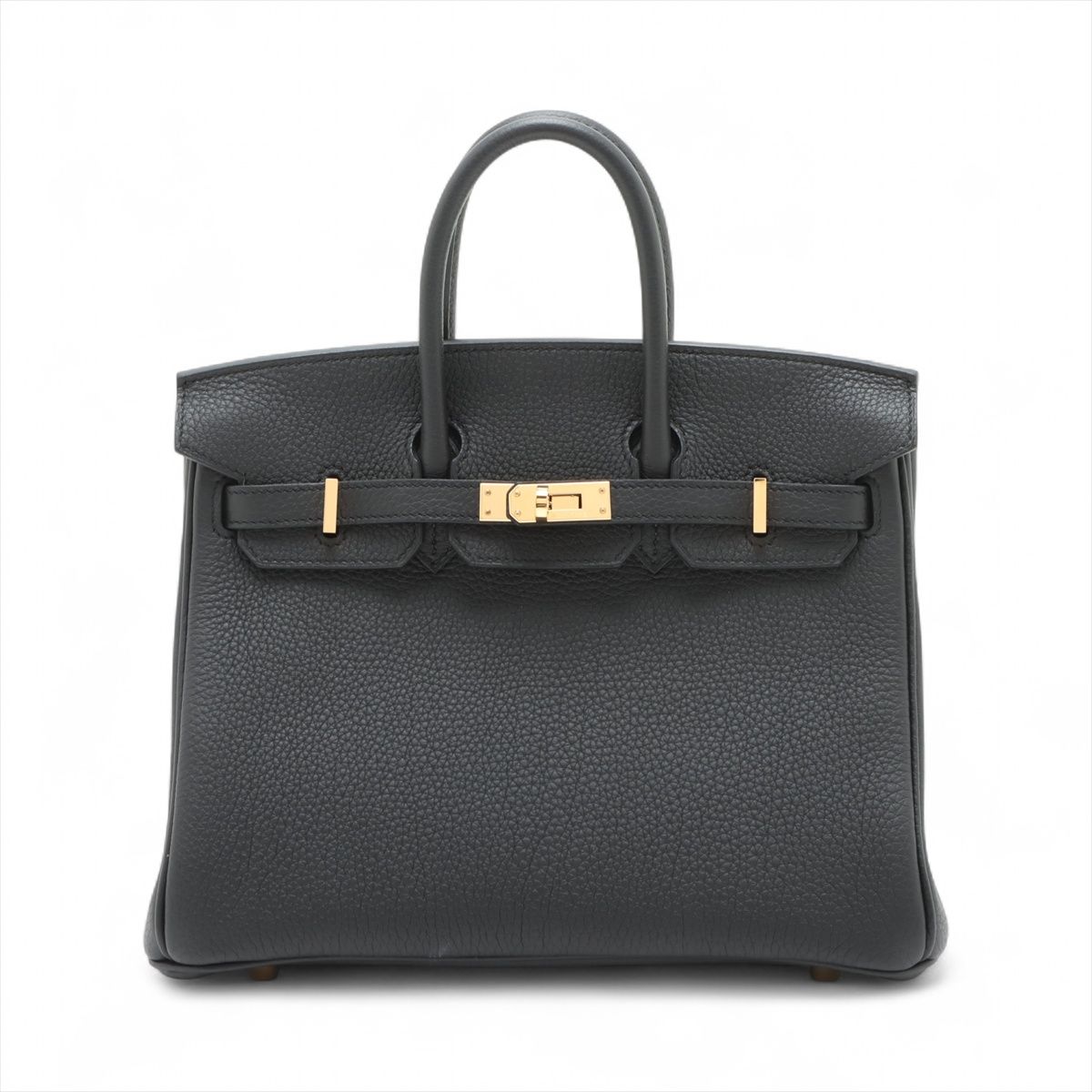 【中古】エルメス バーキン25 ルトゥルネ トゴ ブラック ゴールド金具 K:2025年