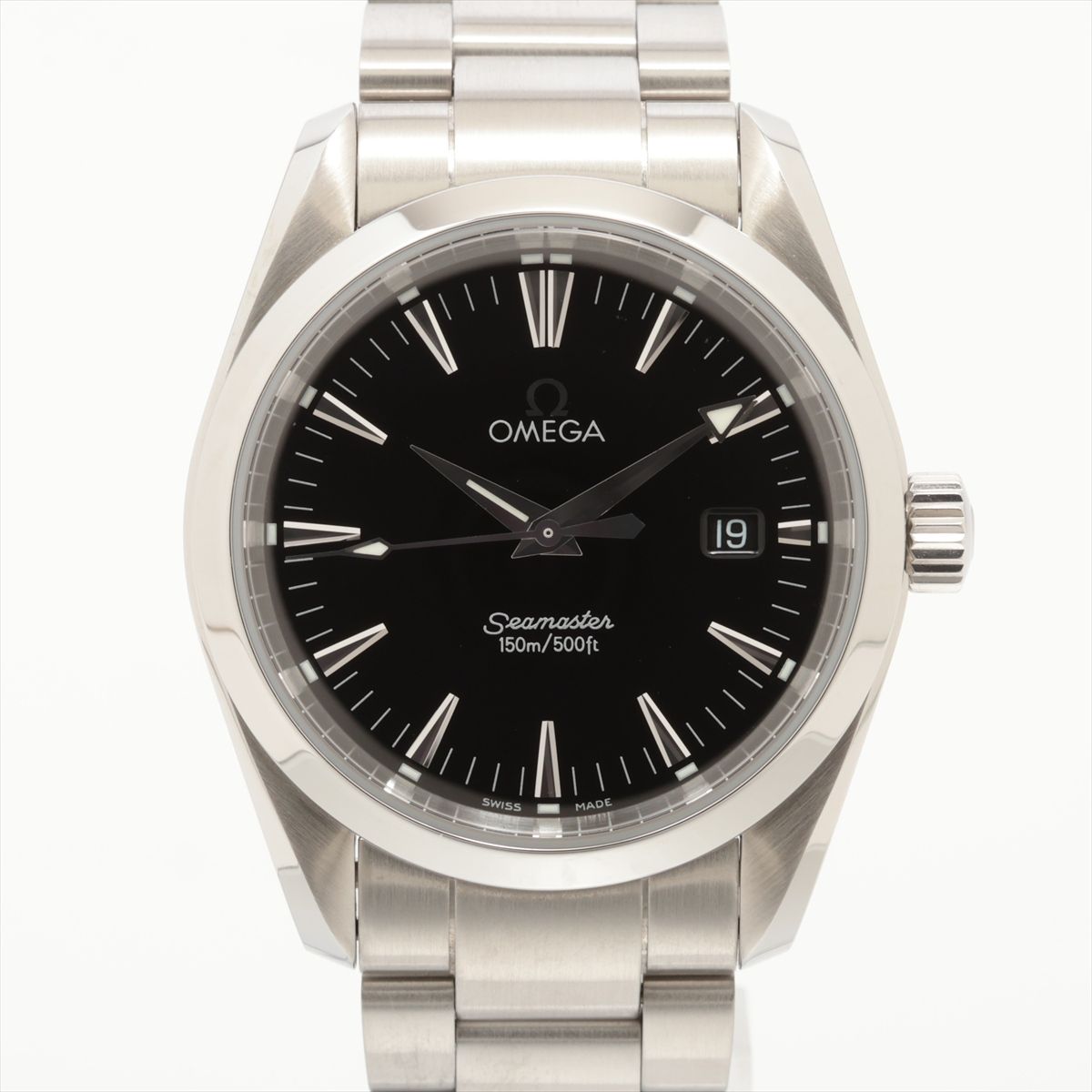【中古】オメガ シーマスター アクアテラ 2518.50 SS SS QZ ブラック文字盤 あまりごま5