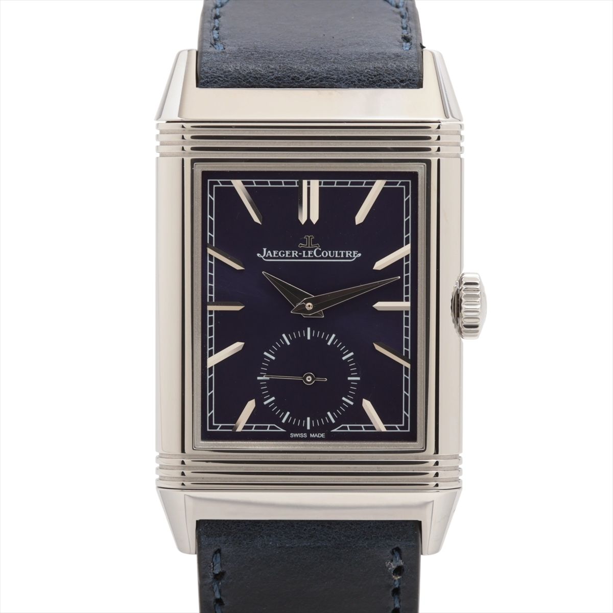 SWATCH - 【中古】ジャガールクルト レベルソ トリビュート スモールセコンド Q3978480 SS SS×革 手巻き ブルー文字盤
