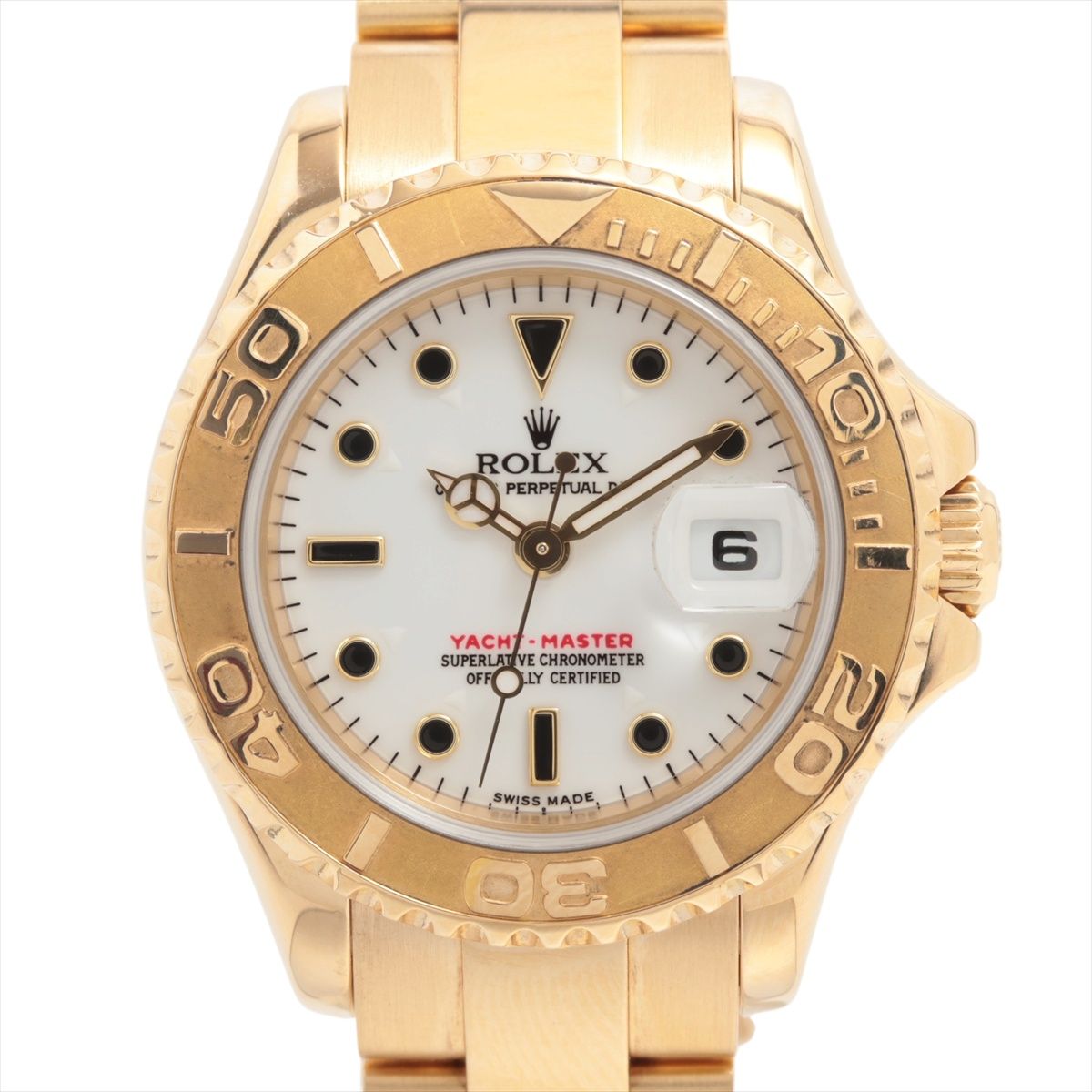 RADO - 【中古】ロレックス ヨットマスター 169628 YG YG AT ホワイト文字盤