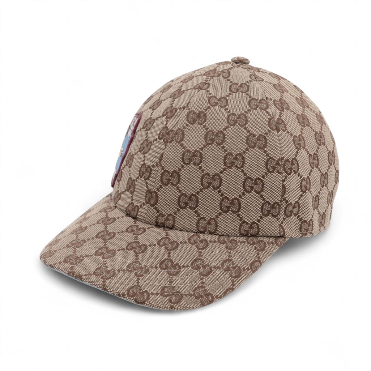 Clothing Accessories (Caps, Ties, Belts) - 【中古】グッチ×ヒグチユウコ GGキャンバス 2025 SS ベースボールキャップ L ポリエステル×ナイロン×コットン ベージュ×ライトブルー 847862 日本限定