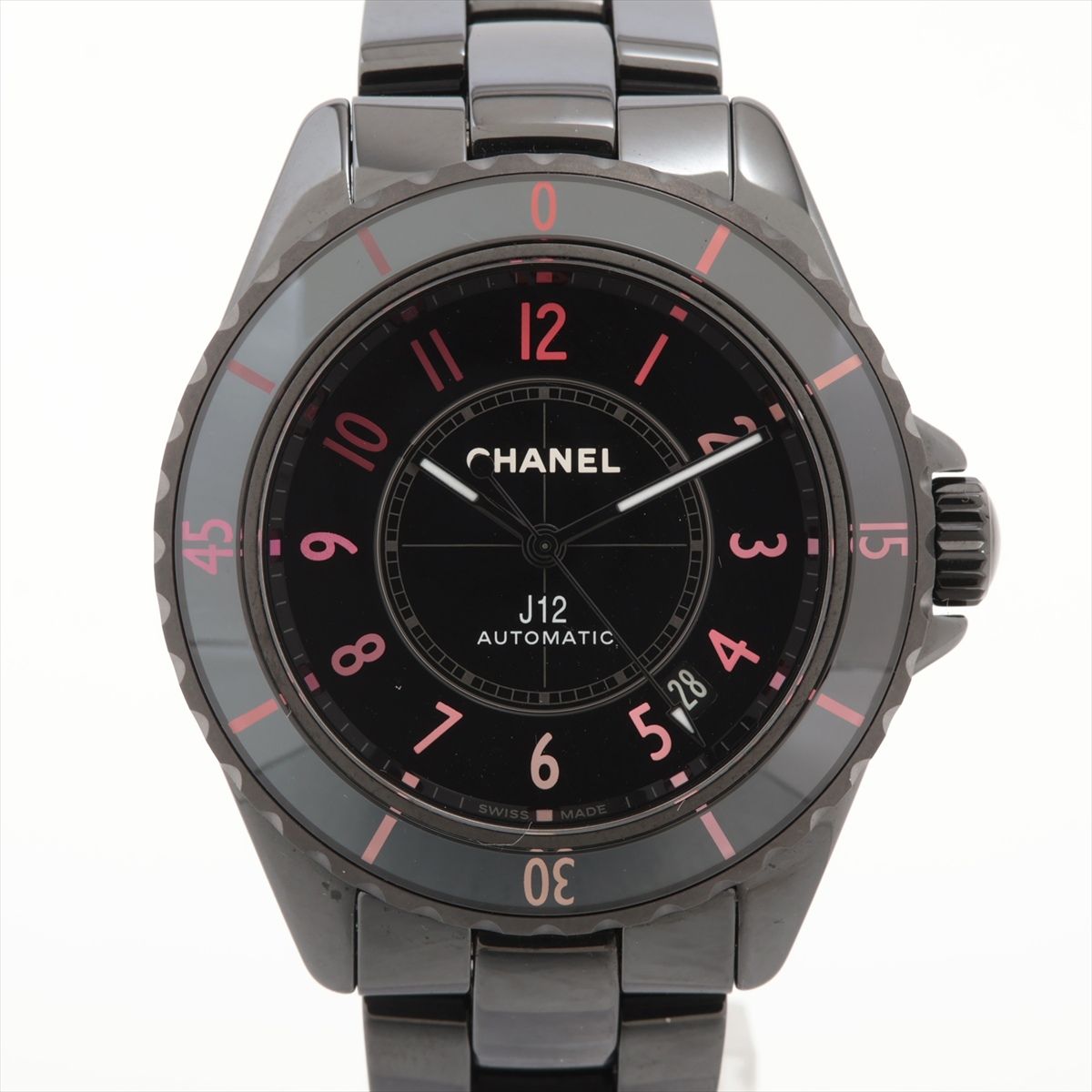 【中古】シャネル J12 BLUSH キャリバー 12.1 H10312 CE CE×SS AT ブラック文字盤 あまりごま1