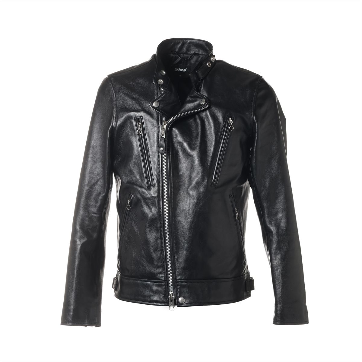 樂天商城 - 【中古】ショット レザー ライダースジャケット M メンズ ブラック 3101048 DOUBLE BREAST RIDERS 羊革