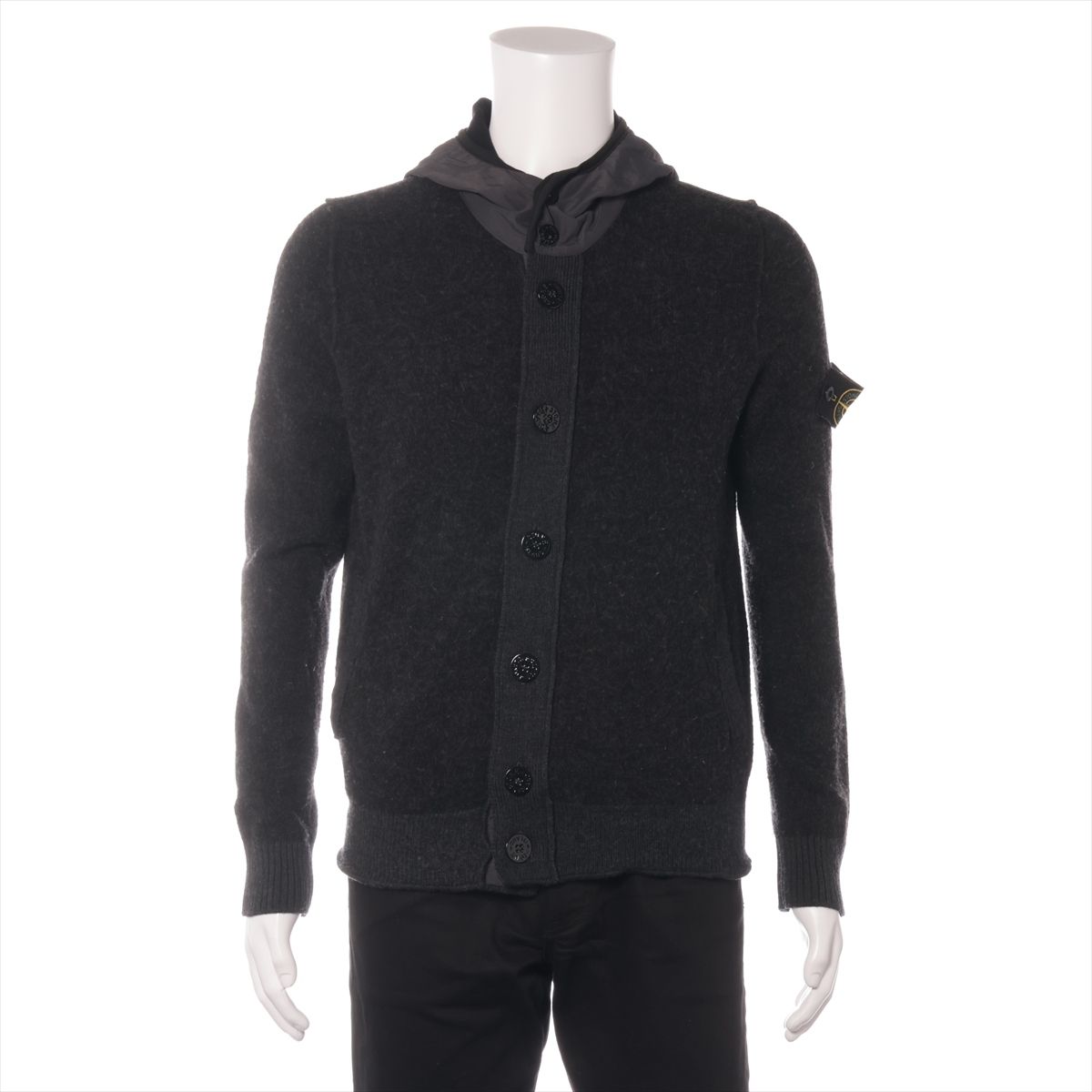STONE  ニットジャケット　カーディガン 美品/国内正規 STONE ISLAND ストーンアイランド 631550LA3 スタンド