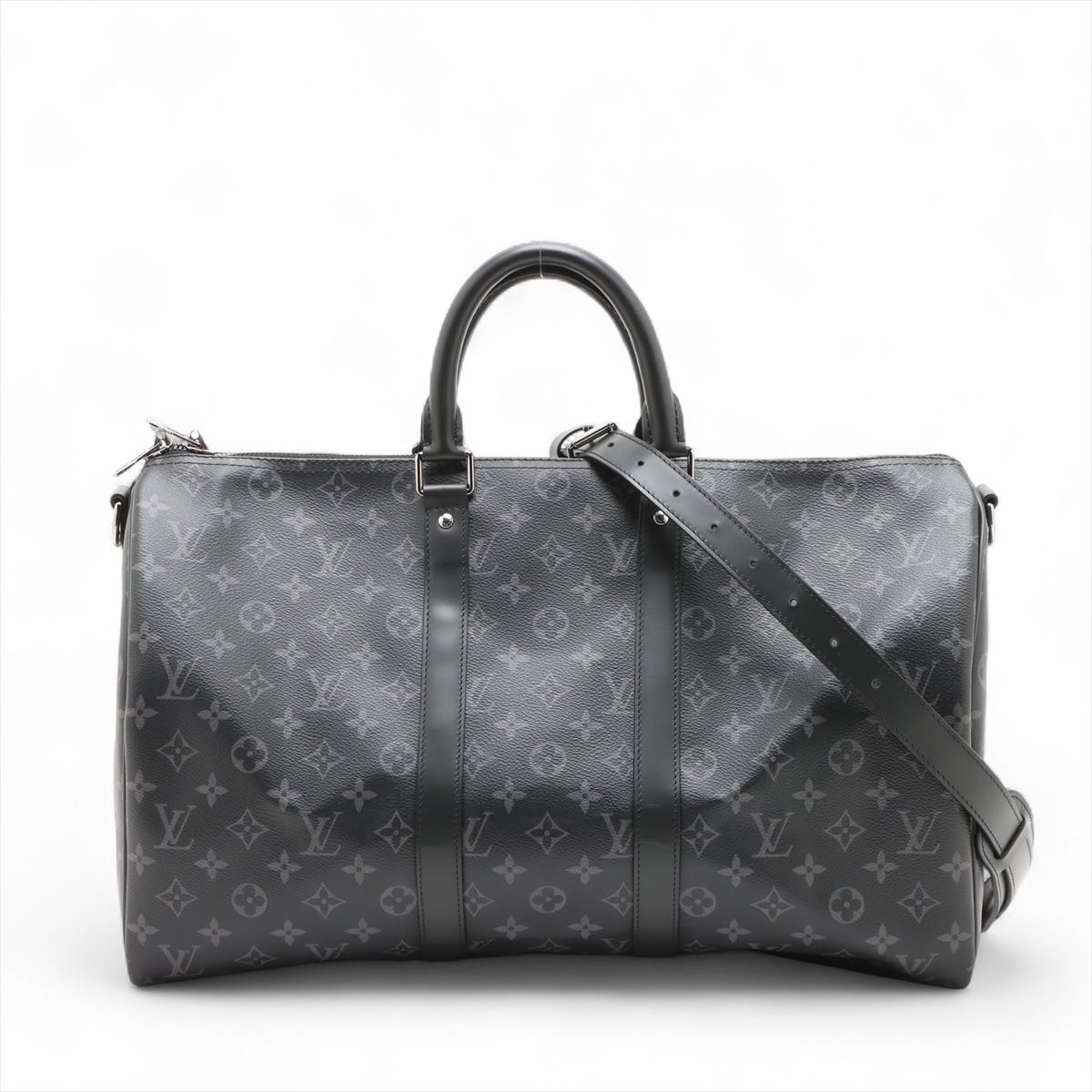 Boston Bags - 【中古】ヴィトン モノグラムエクリプス キーポルバンドリエール45 M40569 ブラック RFID反応あり