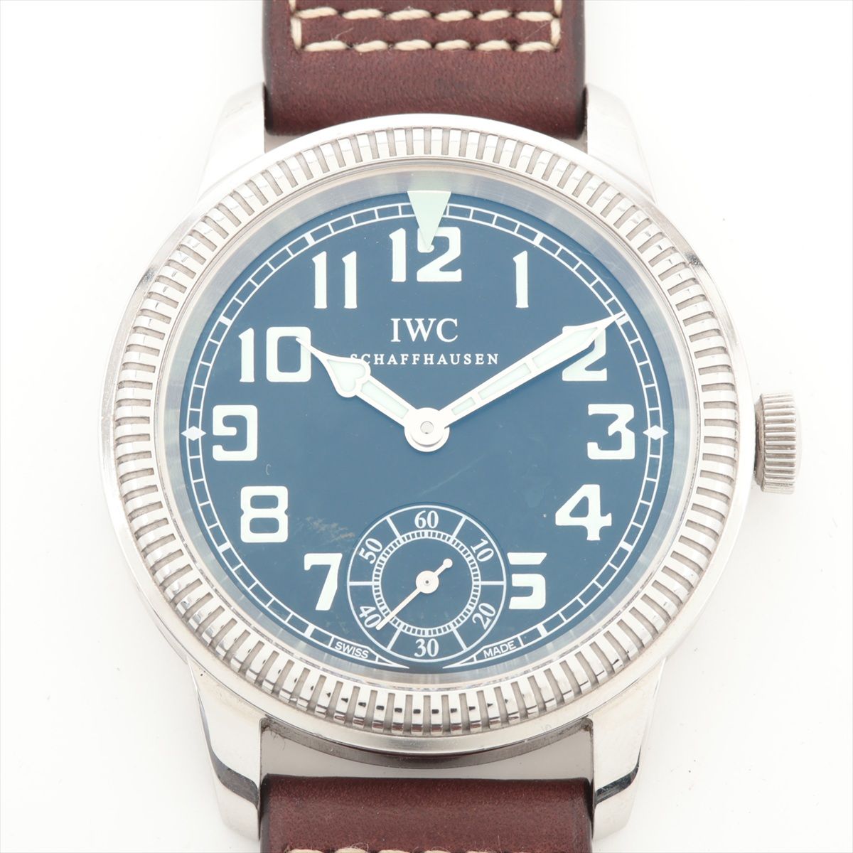 【中古】IWC ヴィンテージ パイロットウォッチ ハンドワインド IW325401 SS SS×革  ...
