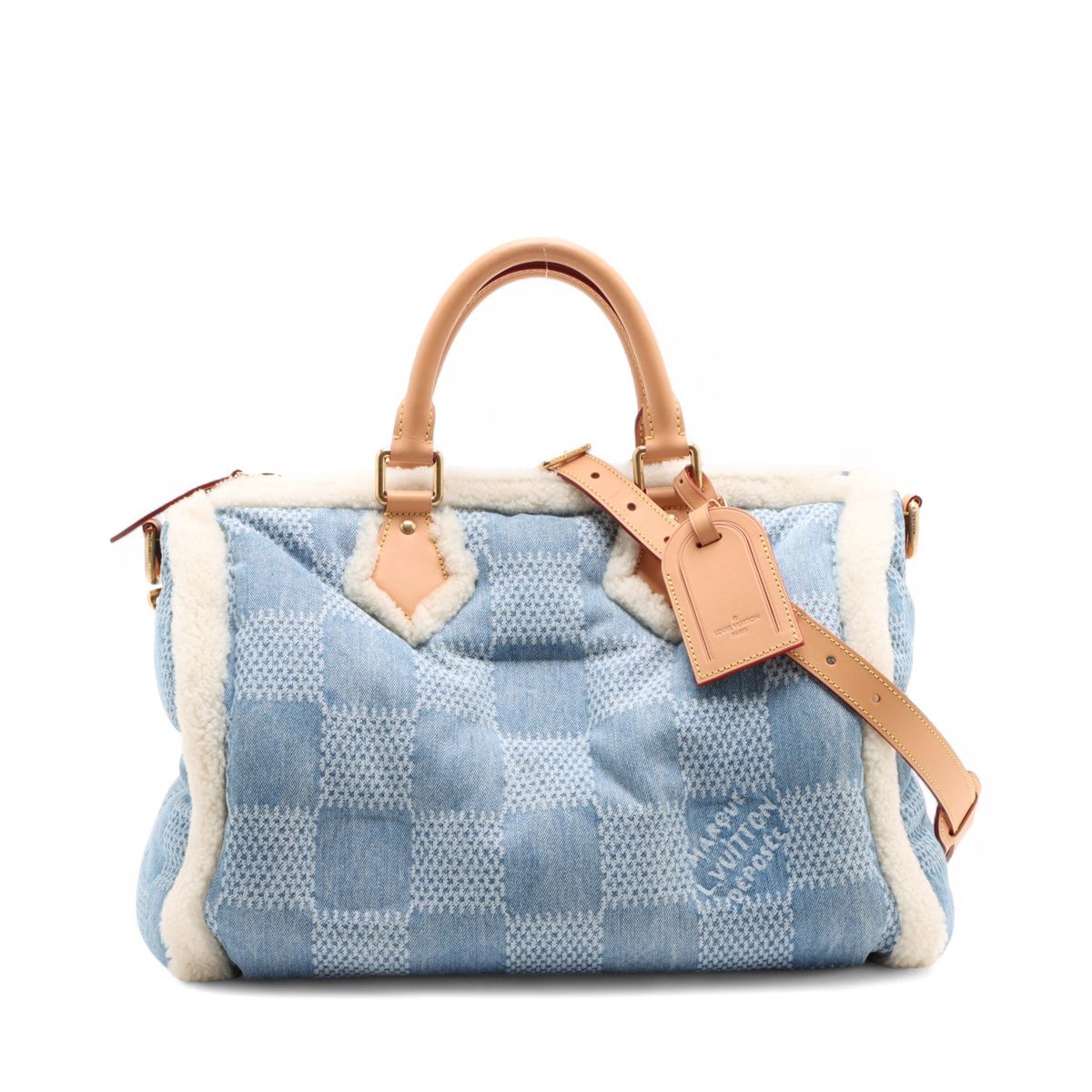【中古】ヴィトン LV SKI キーポル バンドリエール40 N00111 ブルー