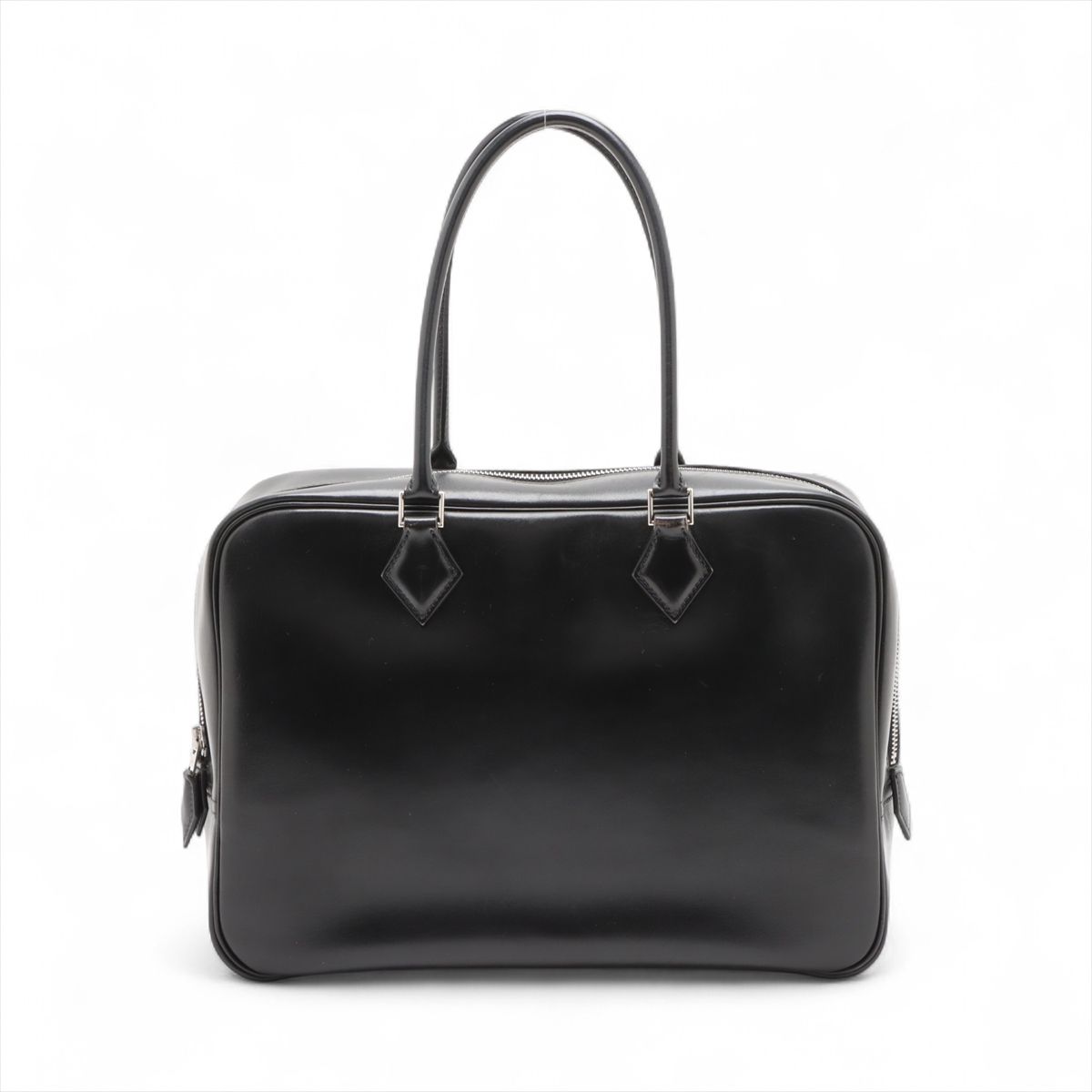 乐天商城 - 【中古】エルメス プリュム32 ボックスカーフ ブラック シルバー金具 □G:2003年