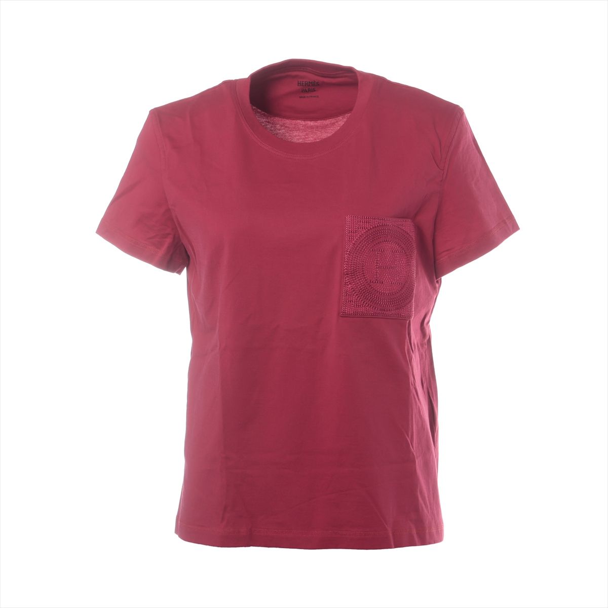 樂天商城 - 【中古】エルメス 24SS コットン Tシャツ 40 レディース マゼンタ 46-7701 4E4615DA Hロゴ刺繍