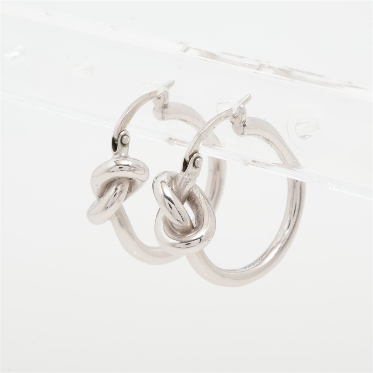 CELINE シルバー ピアス(両耳) CELINE セリーヌ メンズ ノットスモールフープ ピアス シルバー
