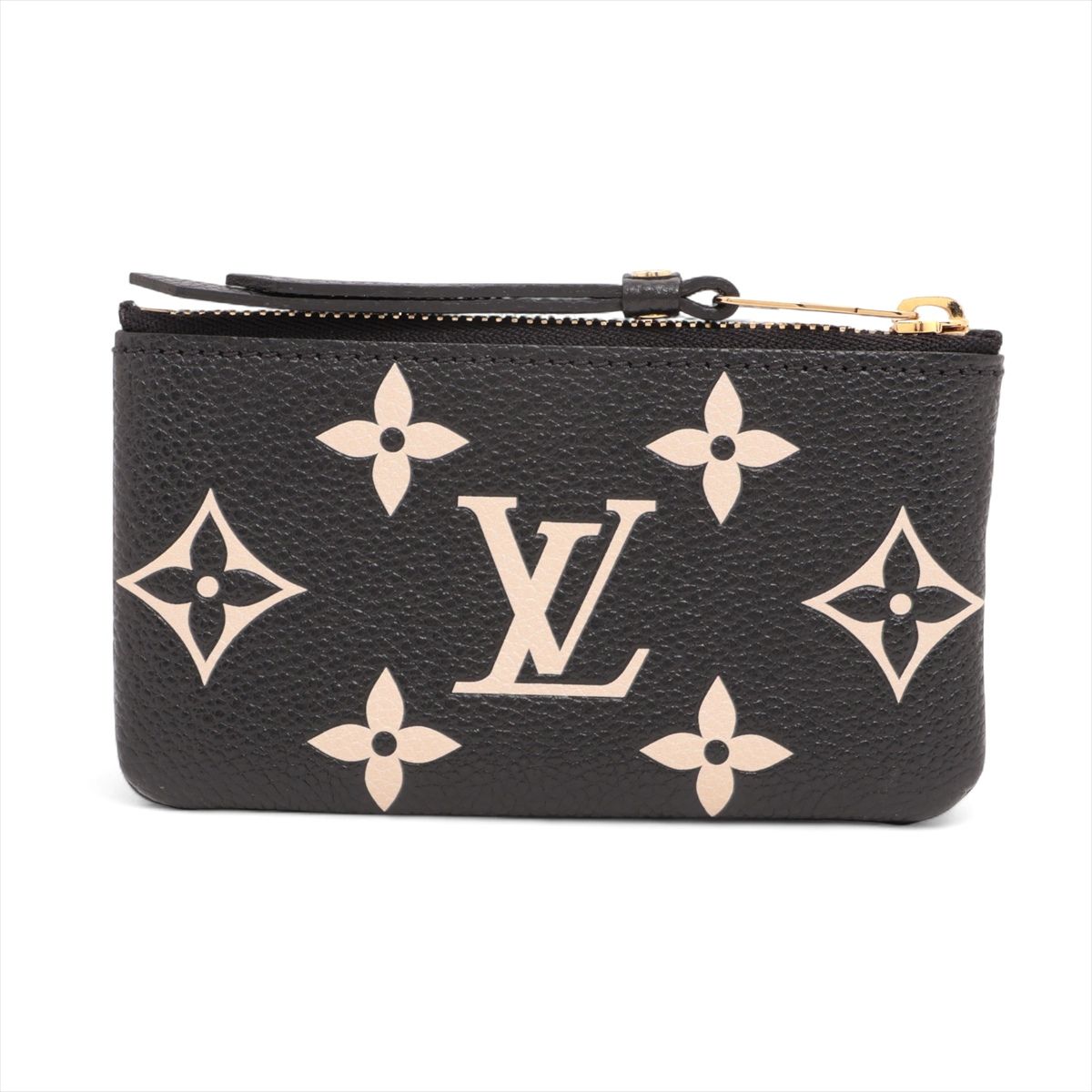 LOUIS VUITTON - 【中古】ヴィトン バイカラーモノグラムアンプラント ポシェットクレ M80885 ノワール コインケース