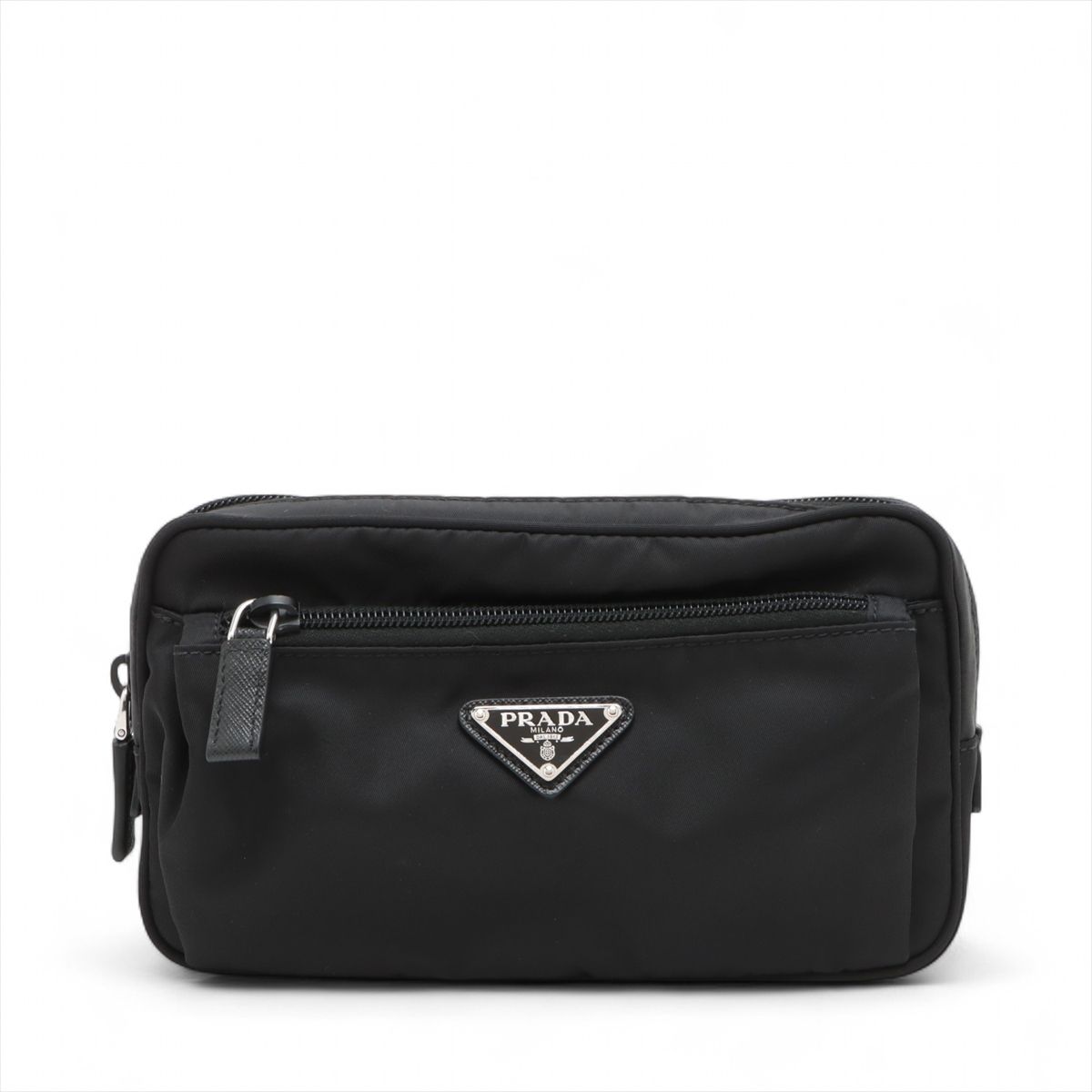 PRADA - 【中古】プラダ テスート ナイロン ウエストポーチ ブラック