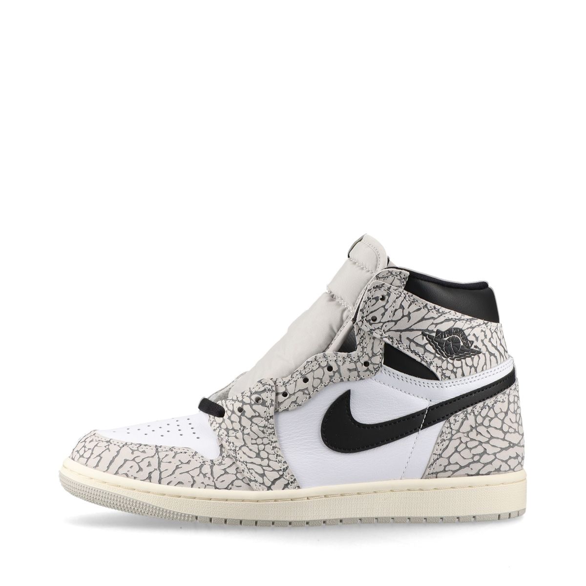 樂天商城 - 【中古】ナイキ AIR JORDAN 1 RETRO HIGH OG レザー ハイカットスニーカー 26.5cm メンズ グレー×ブラック DZ5485-052 エレファント柄