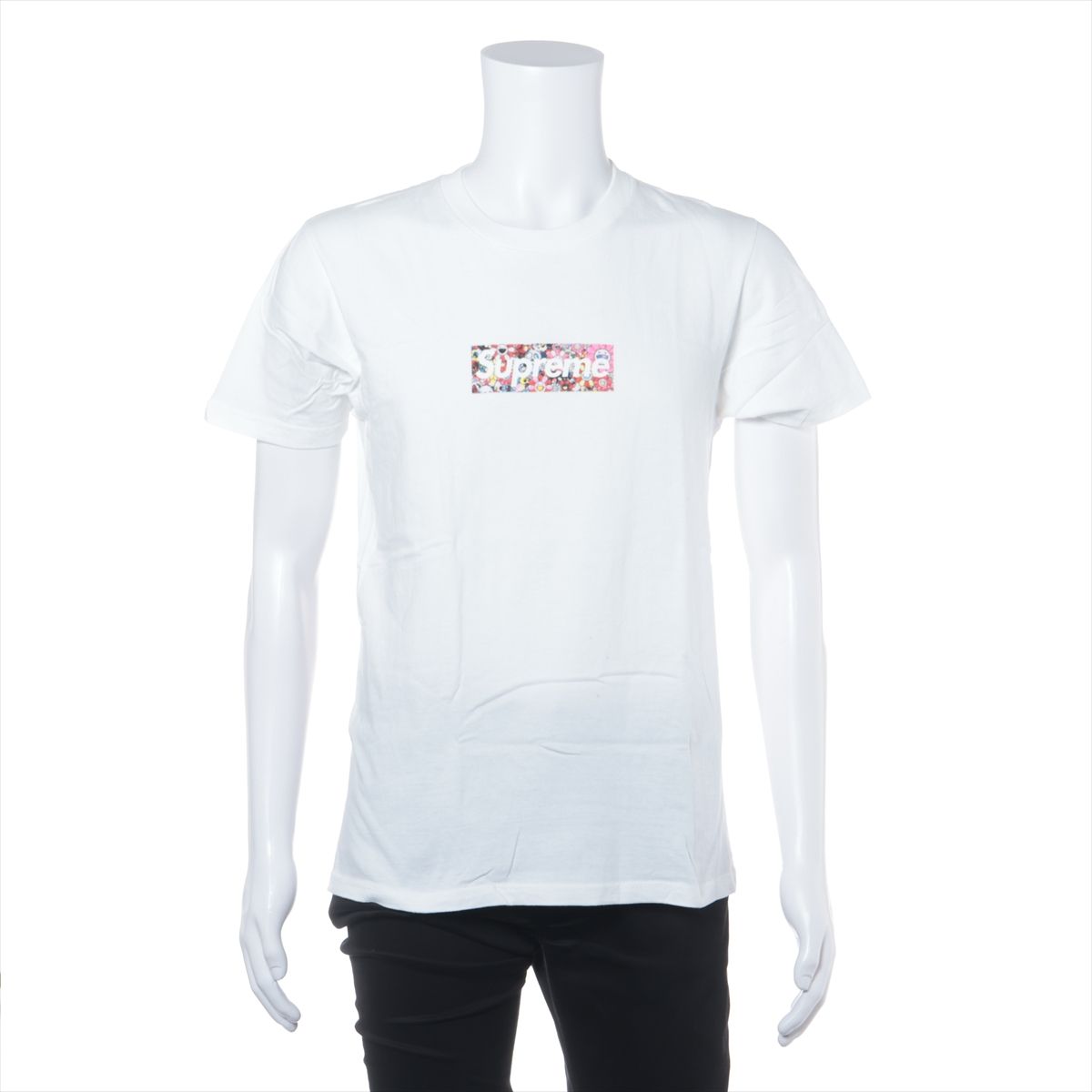 乐天商城 - 【中古】シュプリーム×村上隆 20SS コットン Tシャツ S メンズ ホワイト スレ有 シワ有