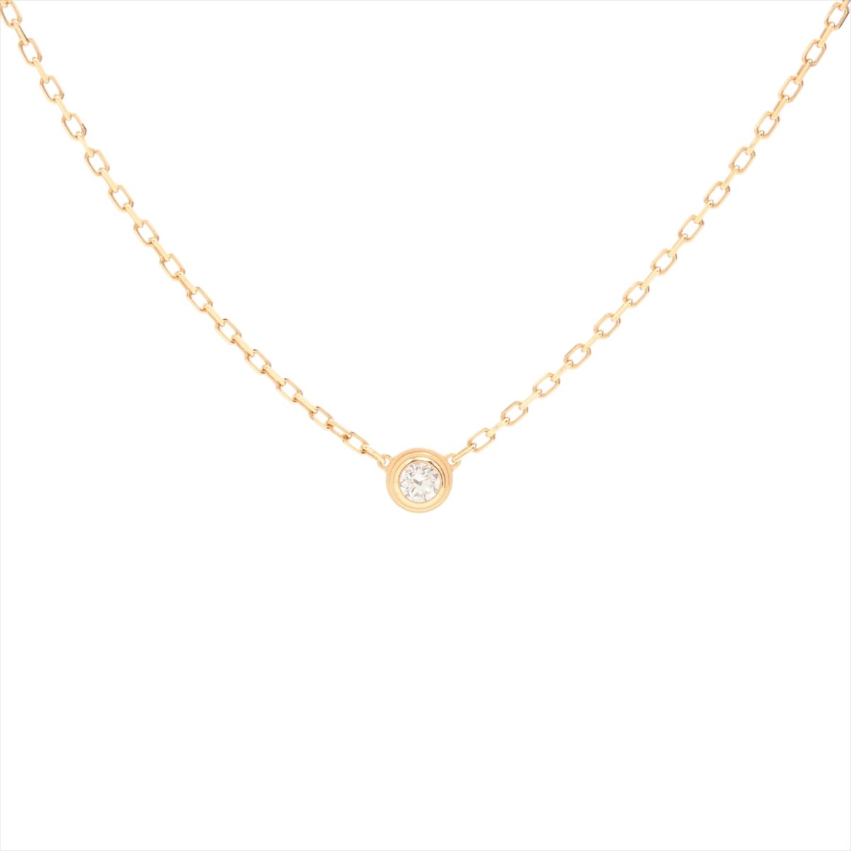 乐天商城 - 【中古】カルティエ ダムール SM ダイヤ ネックレス 750(PG) 2.7g
