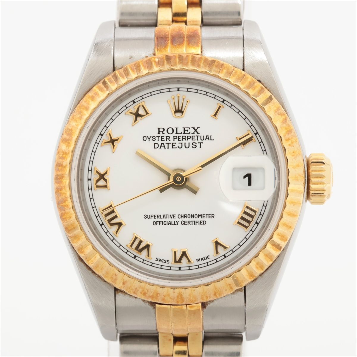 CARTIER - 【中古】ロレックス レディ デイトジャスト 79173 SS×YG SS×YG AT ホワイト文字盤 あまりごま2
