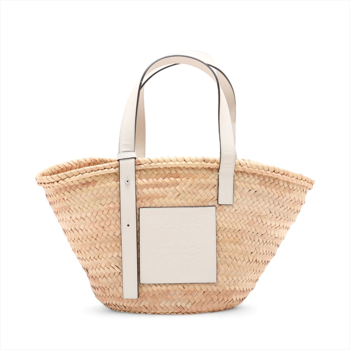 【rainboww_me 】LOEWE かごバッグ ナチュラル/ホワイト LOEWE（ロエベ） かごバッグ STANDARD A5 TOTE BAG スタンダード