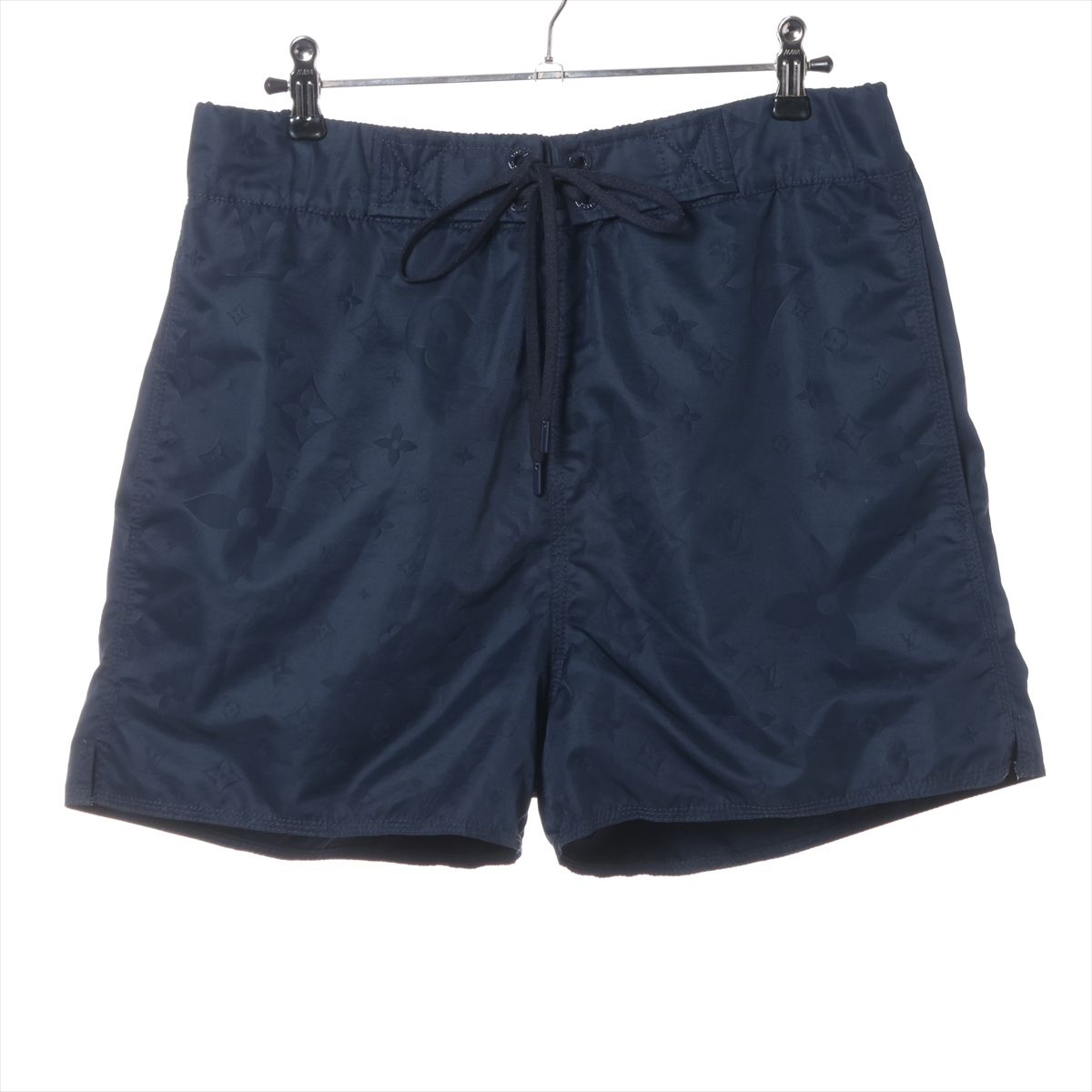 乐天商城 - 【中古】ヴィトン 22AW ポリエステル ショートパンツ S メンズ ネイビー RM222Q 水着 モノグラム 紐毛羽立ち スレ有