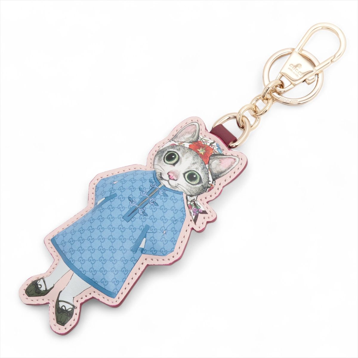 樂天商城 - 【中古】グッチ×ヒグチユウコ チャーム PVC×レザー×GP ベージュ×ピンク BO 日本限定