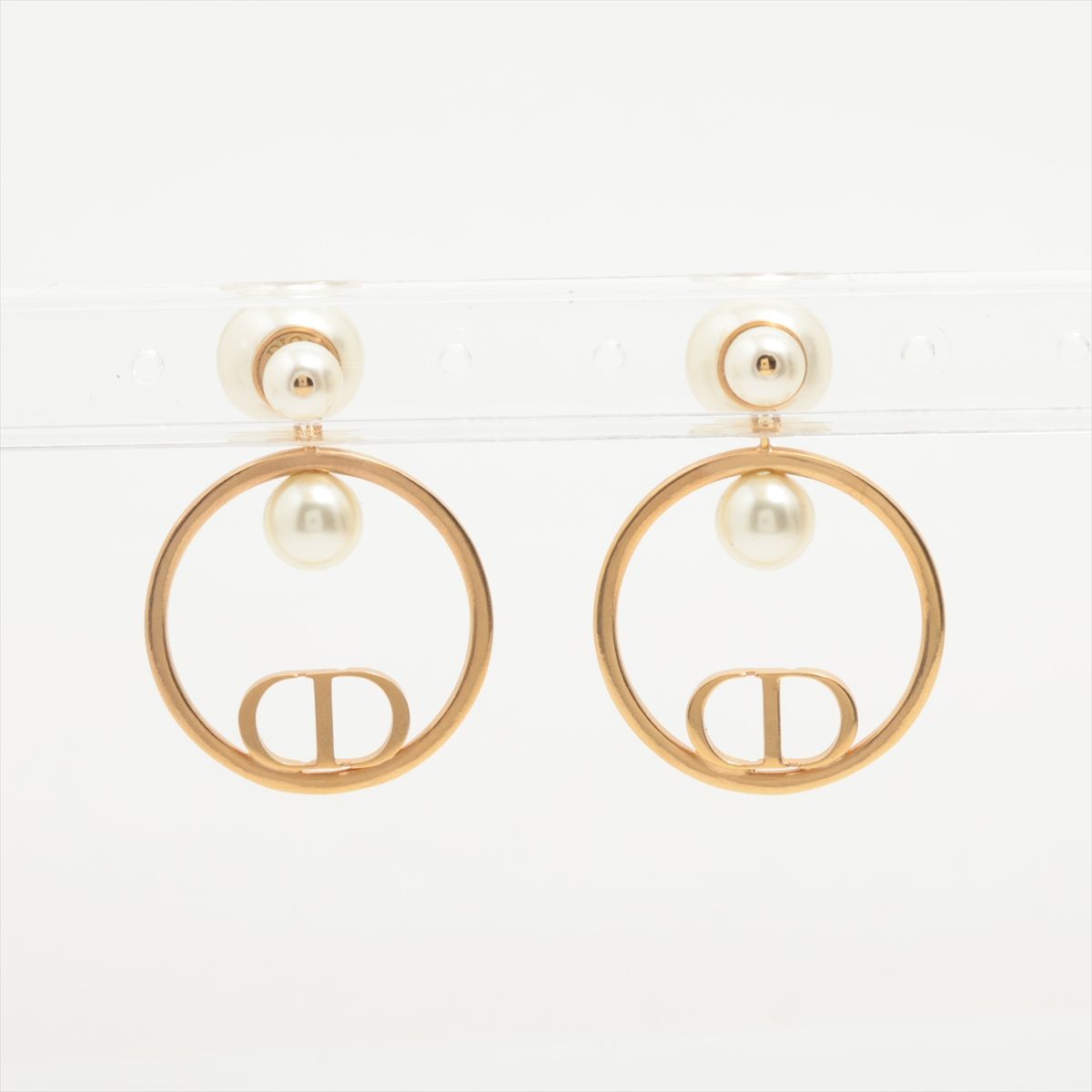 【中古】ディオール Dior Tribales ディオール トライバル ピアス(両耳用) GP×フェイクパール ゴールド 30 MONTAIGNE 30モンテーニュ