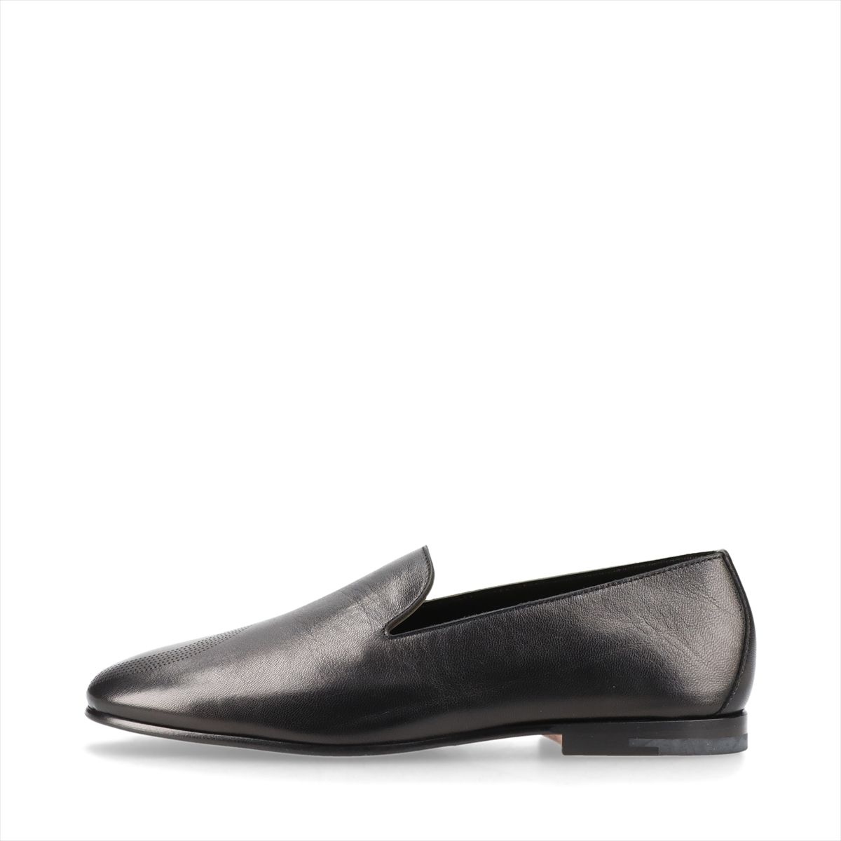【中古】エルメス 24SS レザー スリッポン EU40 1/2 メンズ ブラック イマジン パンチング モカシン