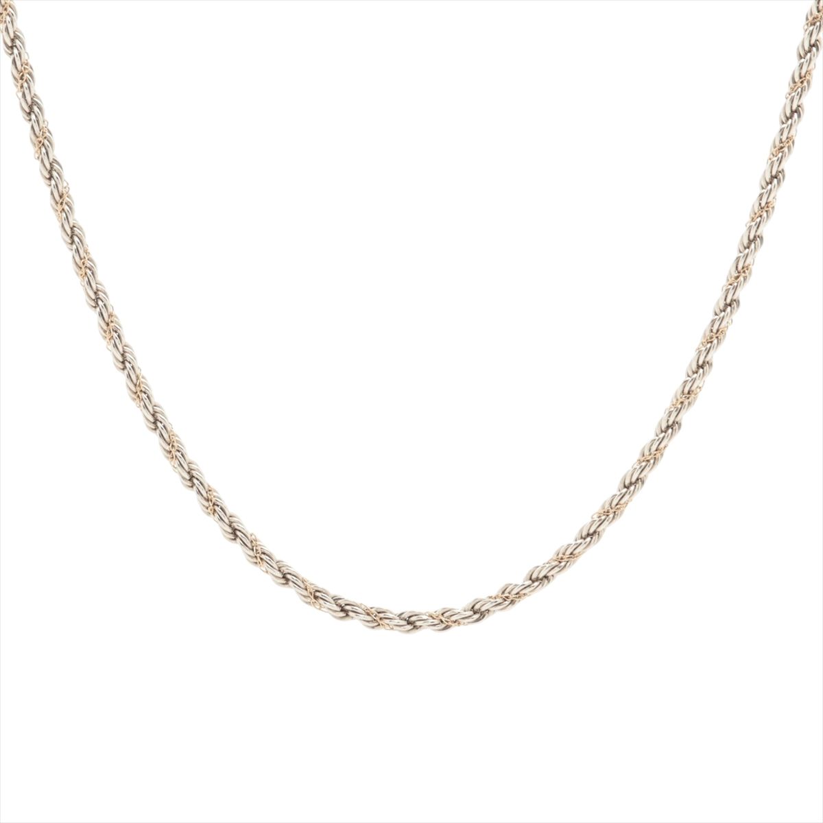 Necklaces, Pendants - 【中古】ティファニー ツイストチェーン ネックレス 925×14K 14.5g シルバー×ゴールド