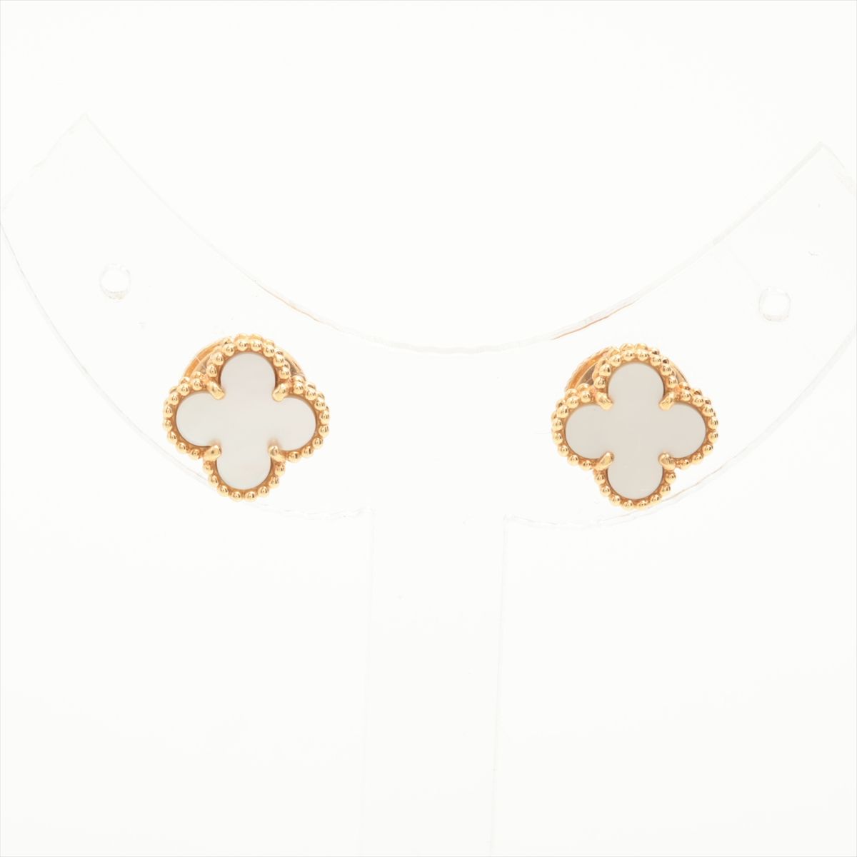乐天商城 - 【中古】ヴァンクリーフ&アーペル スウィートアルハンブラ シェル ピアス 750(YG) 2.7g