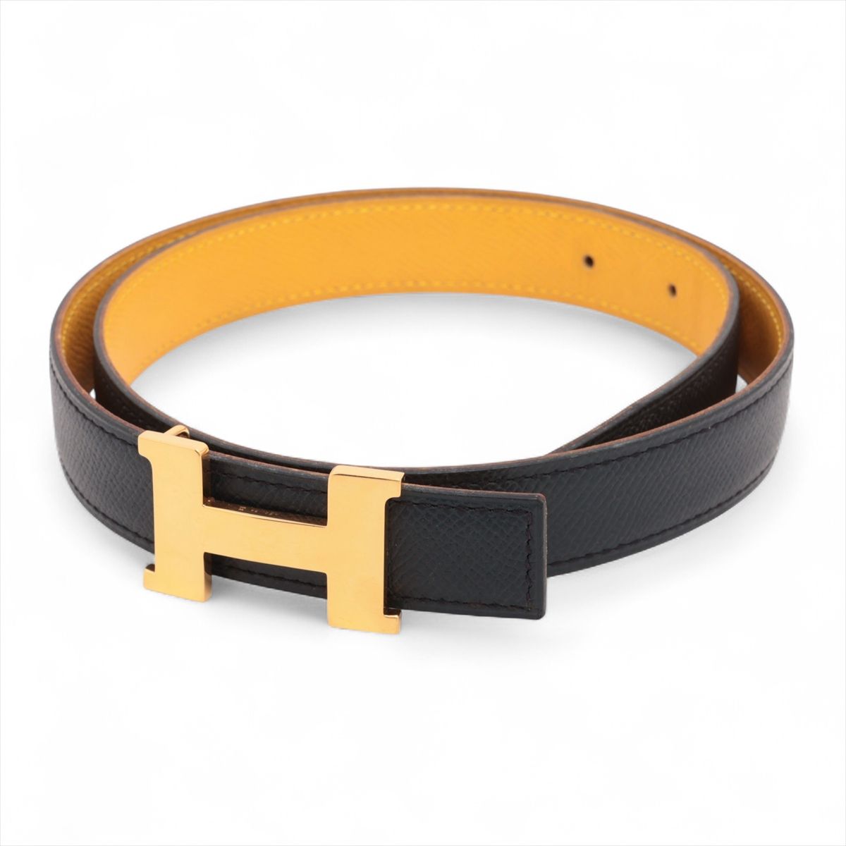 エルメス ミニコンスタンス ベルト 美品　希少　レア HERMES エルメス 白/紺 ホワイト/ネイビー リバーシブル ミニコン