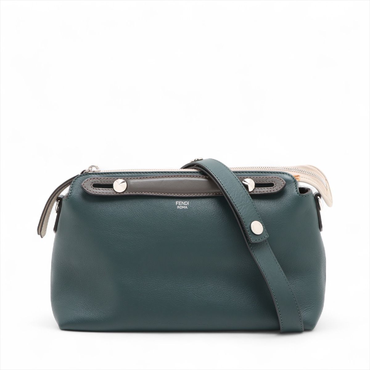 FENDI - 【中古】フェンディ バイザウェイ ミディアム レザー 2WAYハンドバッグ グリーン 8BL124
