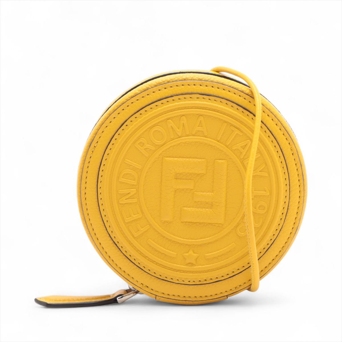 樂天商城 - 【中古】フェンディ レザー ショルダーバッグ イエロー 7M0359