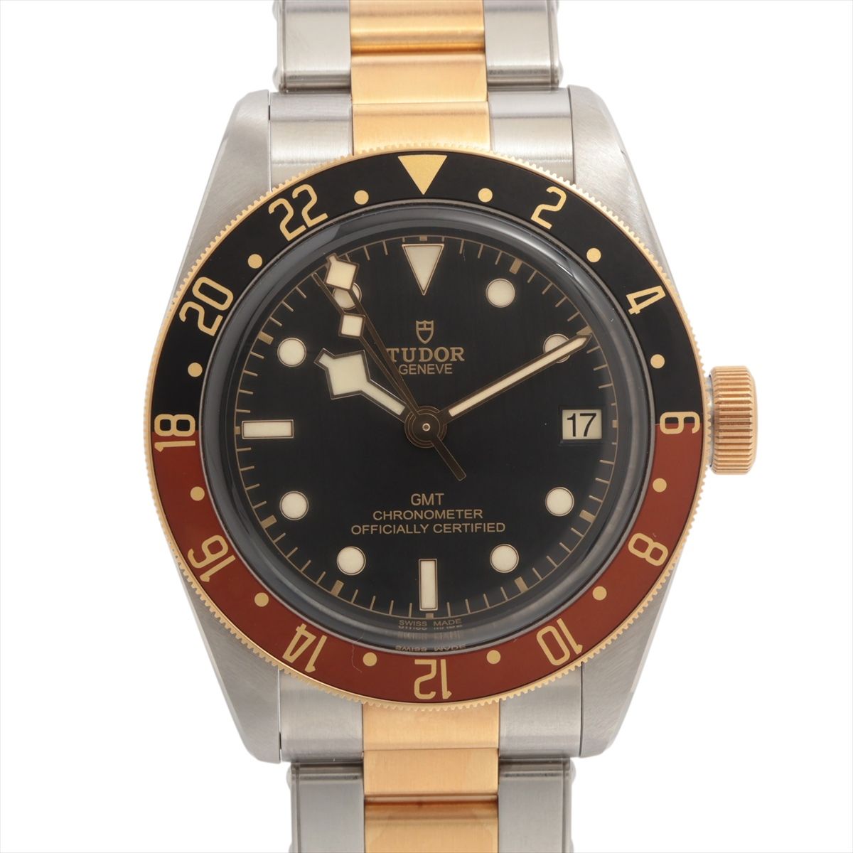 【中古】チュードル ブラックベイ GMT 79833MN SS×YG SS×YG AT ブラック文字盤