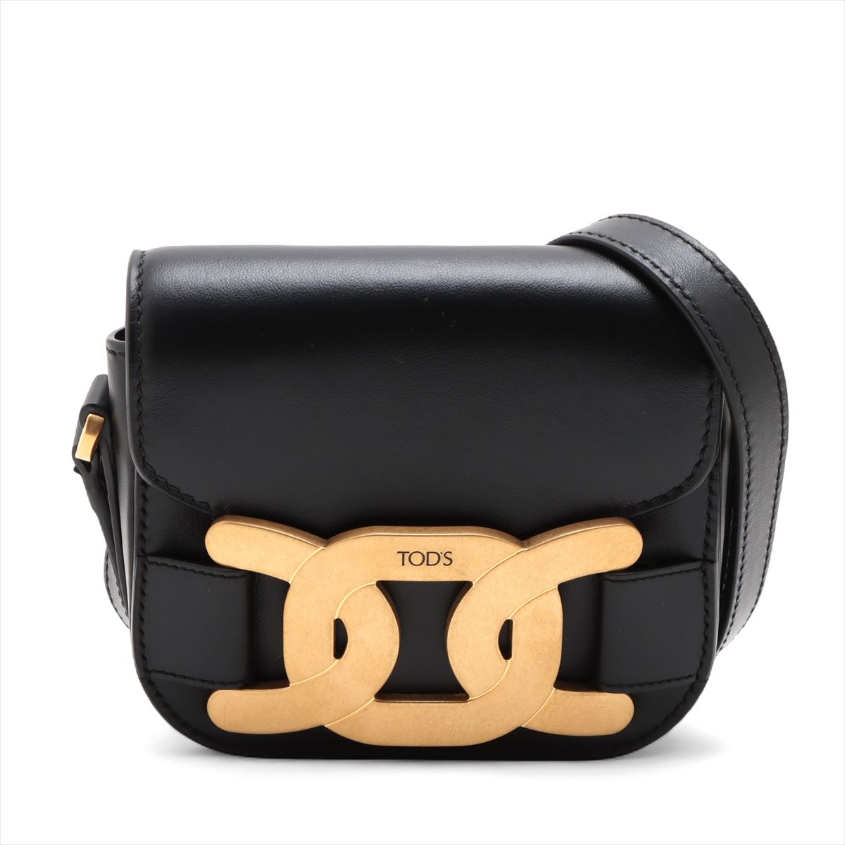 Tod's - 【中古】トッズ ケイト レザー ショルダーバッグ ブラック