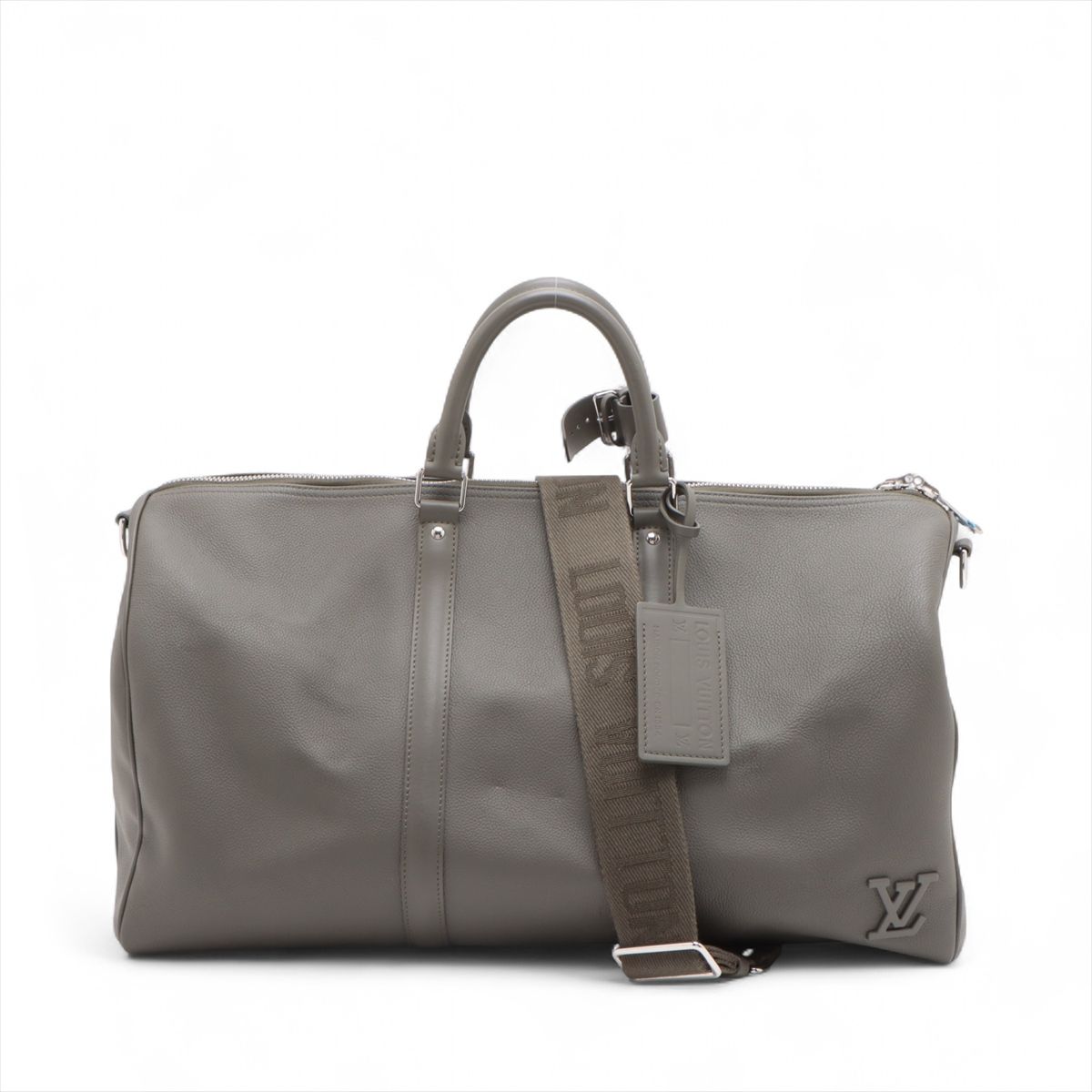 Boston Bags - 【中古】ヴィトン LVアエログラム キーポルバンドリエール50 M21536 カーキ RFID反応あり