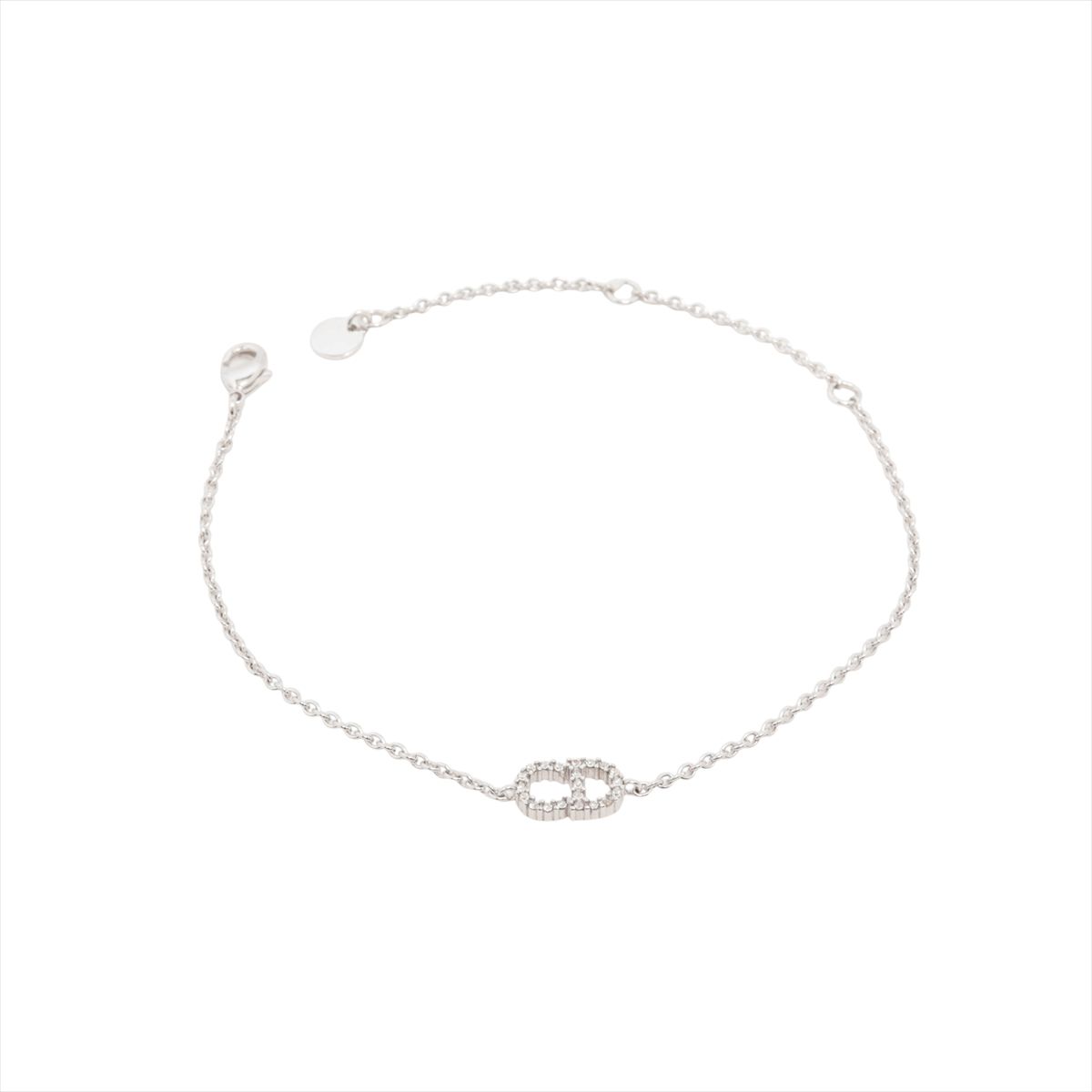 Jade - 【中古】ディオール Clair D Lune クレール ディー リュヌ ブレスレット メタル×ラインストーン シルバー