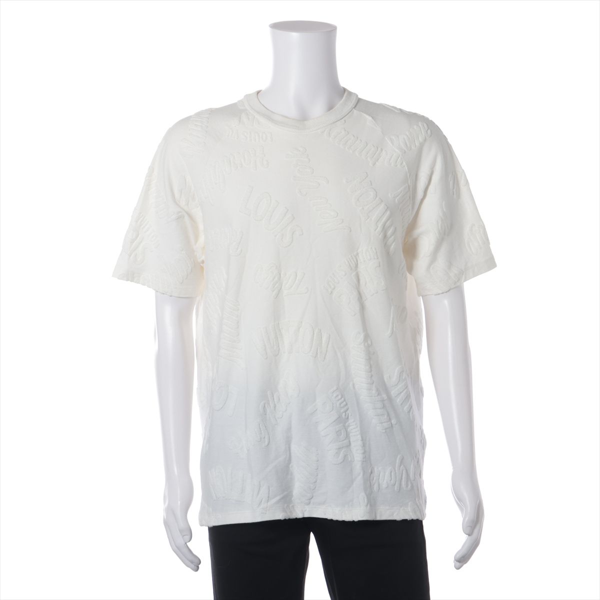 乐天商城 - 【中古】ヴィトン 18SS コットン×ナイロン Tシャツ XXL メンズ ホワイト RM181M