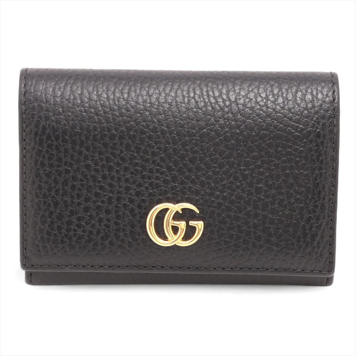 GUCCI - 【中古】グッチ GGマーモント 739525 レザー カードケース ブラック×ボルドー