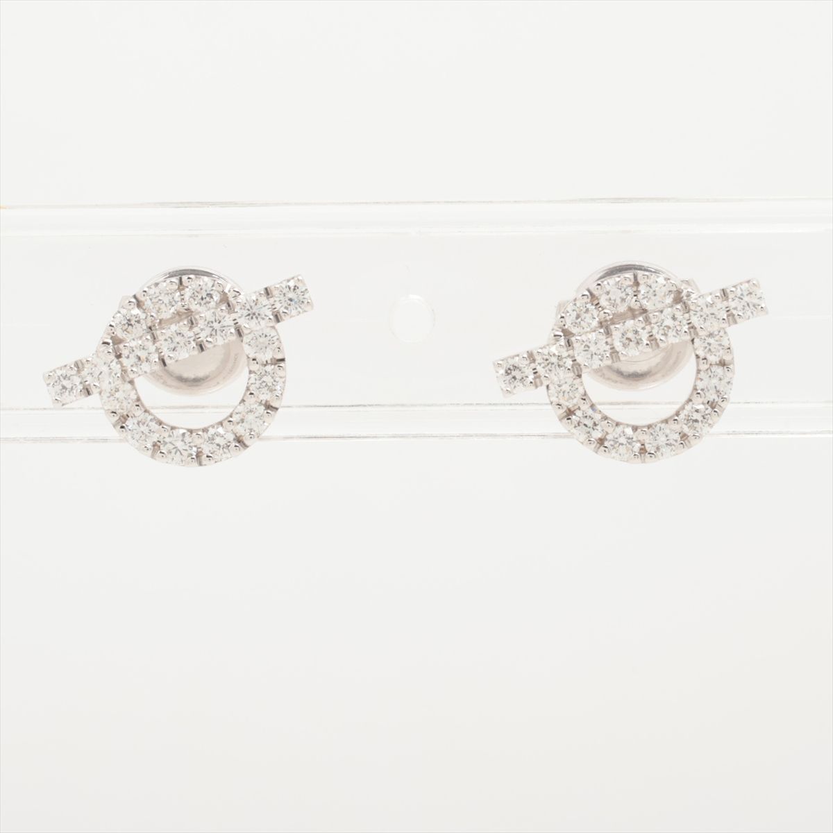 樂天商城 - 【中古】エルメス フィネス ダイヤ ピアス 750(WG) 4.4g