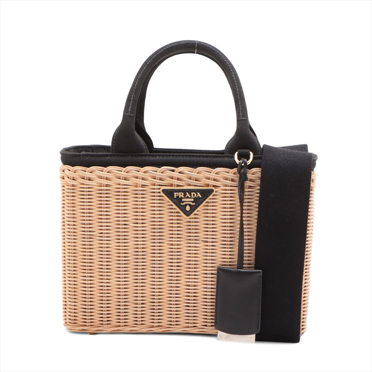 PRADA ラタン トートバッグ ベージュ/ブラック 楽天市場】ラタン（ブランドプラダ）（バッグ・小物・ブランド雑貨）の通販