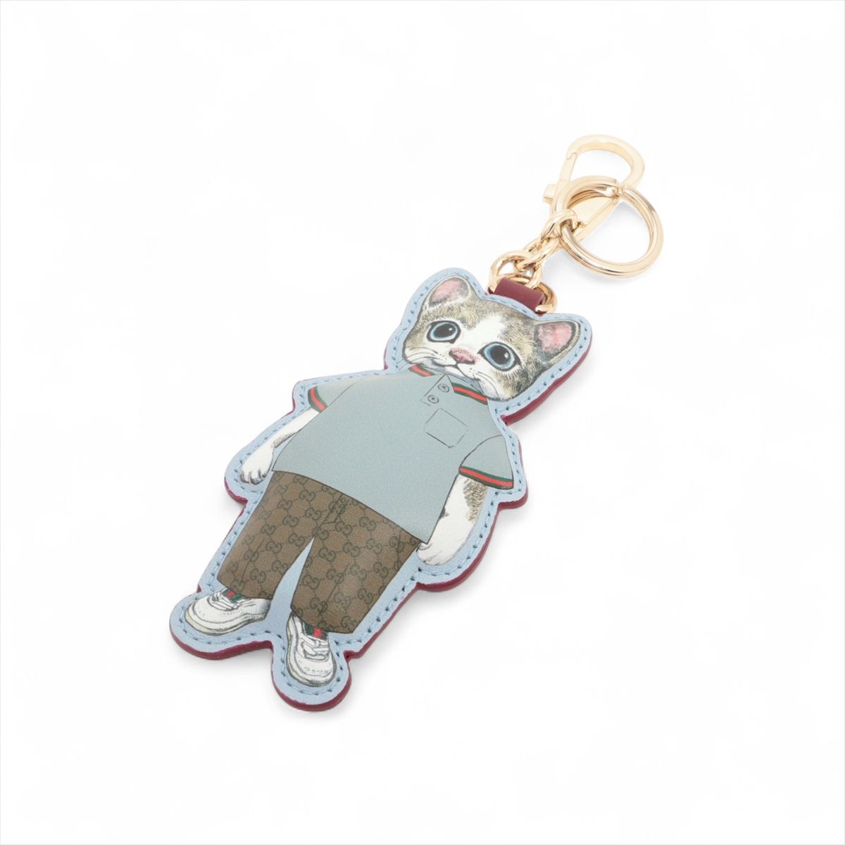 樂天商城 - 【中古】グッチ×ヒグチユウコ チャーム GP×PVC ベージュ×ライトブルー 851742 BORIS
