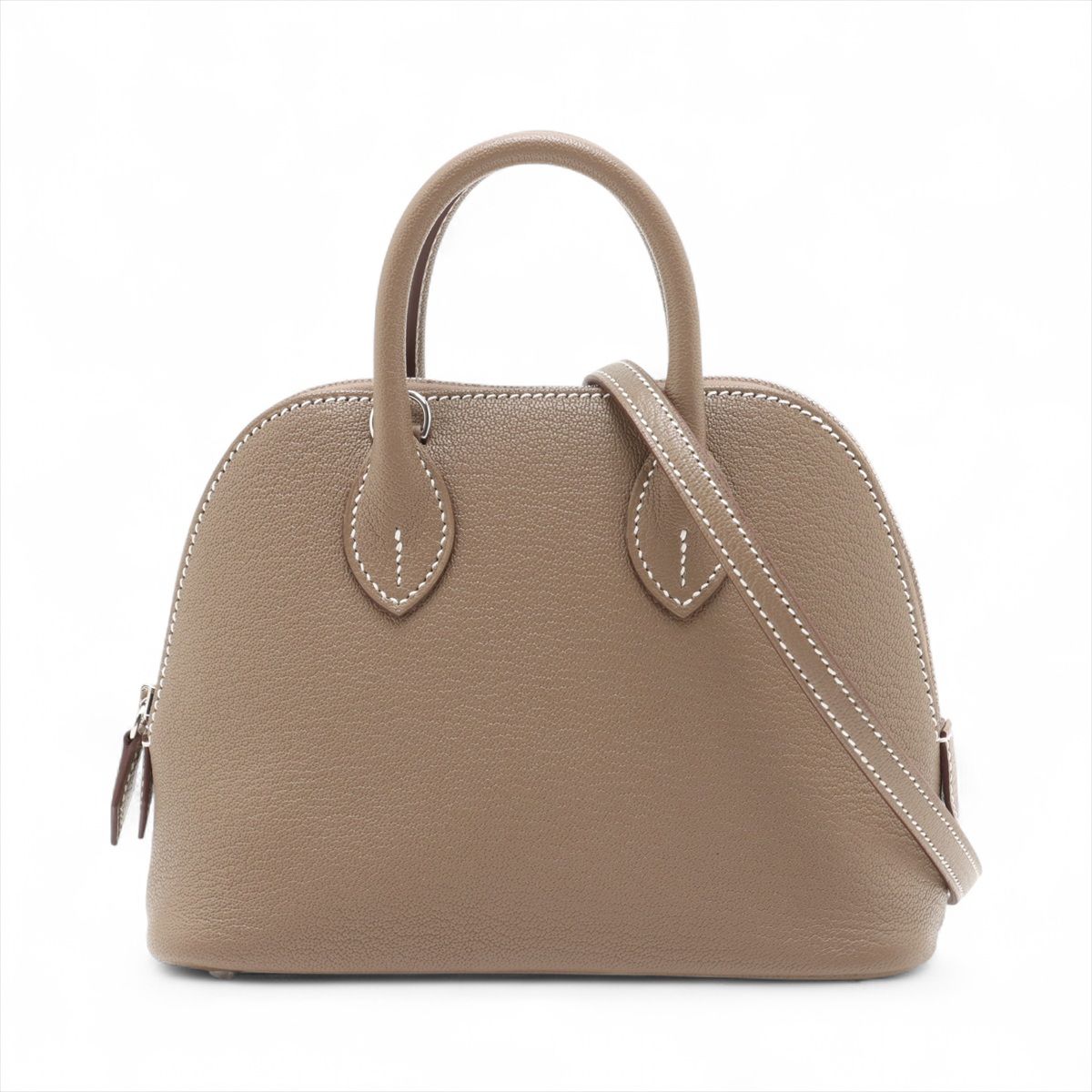 HERMES - 【中古】エルメス ボリード1923 ミニ18 シェブルミゾル エトゥープ シルバー金具 K:2025年