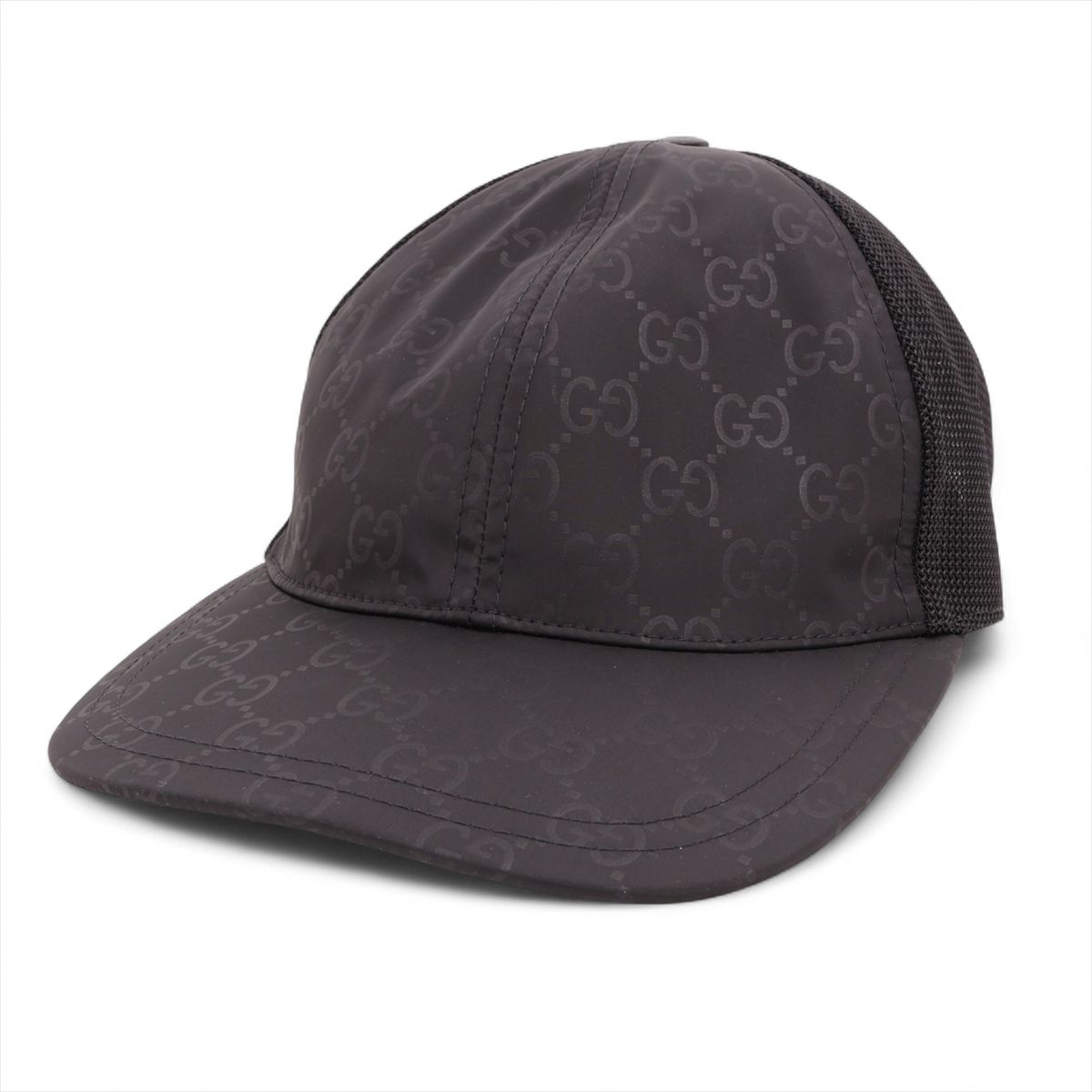 Clothing Accessories (Caps, Ties, Belts) - 【中古】グッチ 510950 GG キャップ S ナイロン ブラック