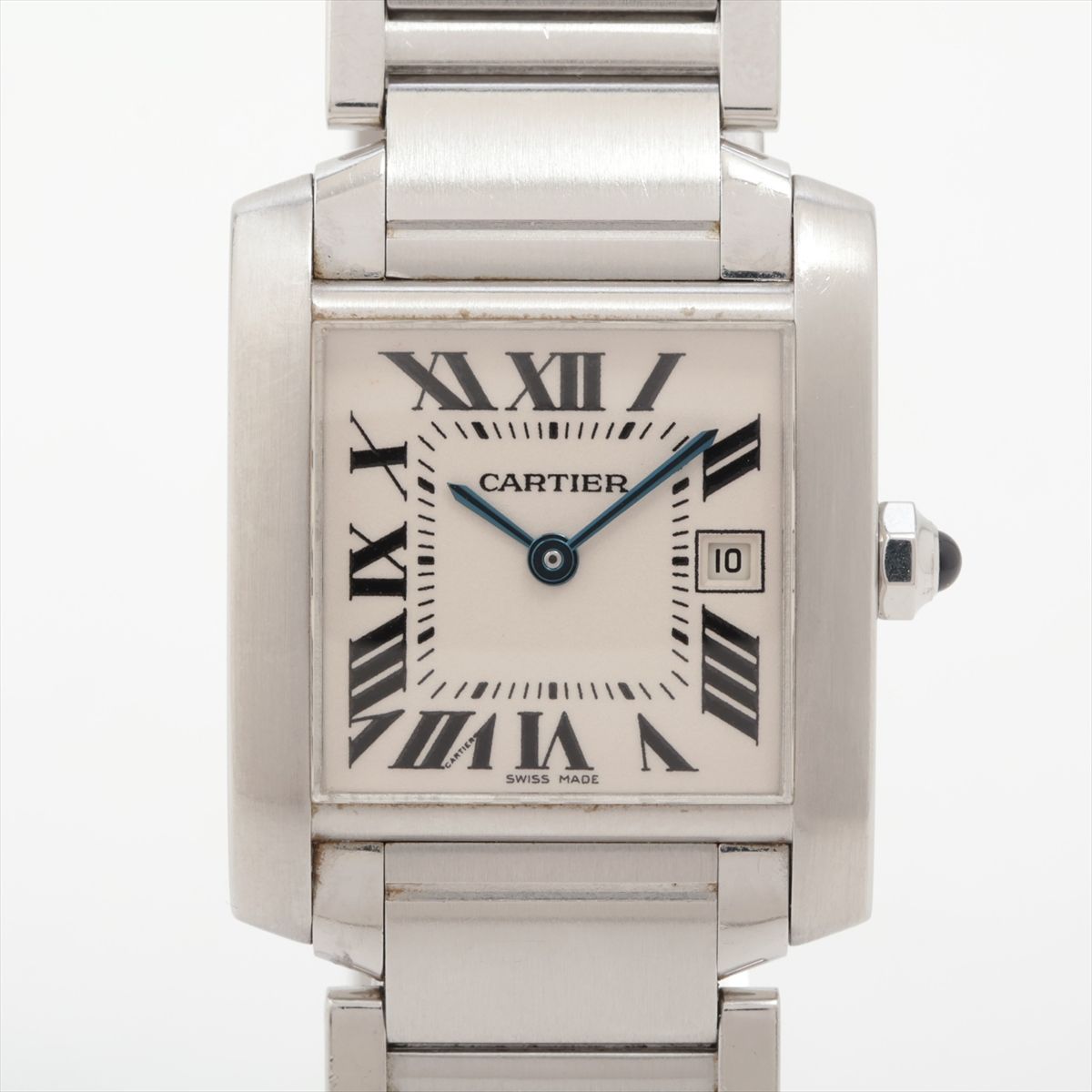 【中古】カルティエ タンクフランセーズMM W51011Q3 SS SS QZ シルバー文字盤 あま ...