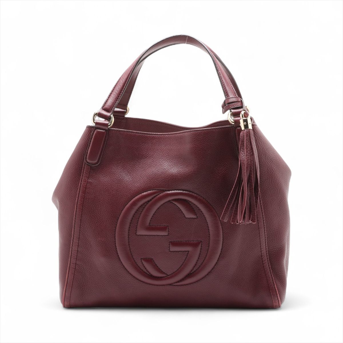 GUCCI - 【中古】グッチ ソーホー レザー ハンドバッグ ボルドー 282309
