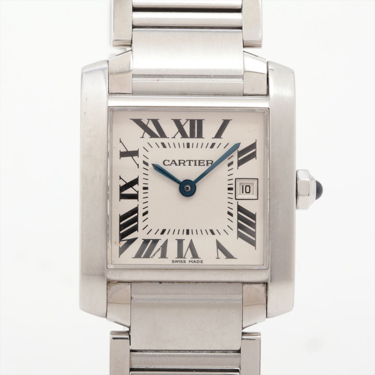【中古】カルティエ タンクフランセーズMM W51011Q3 SS SS QZ アイボリー文字盤 枕 ...