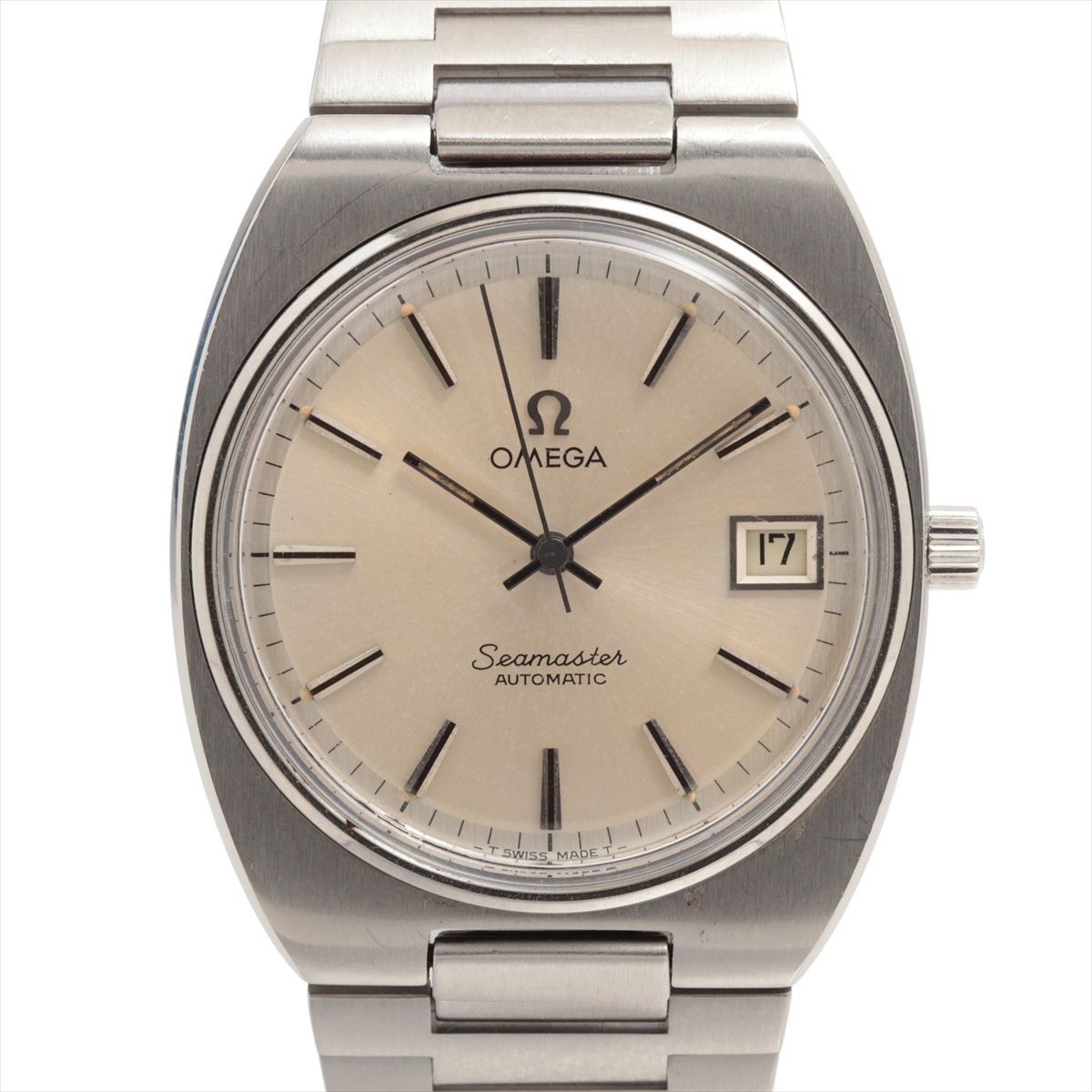 【中古】オメガ シーマスター 166.0206 SS SS AT シルバー文字盤 cal.1010
